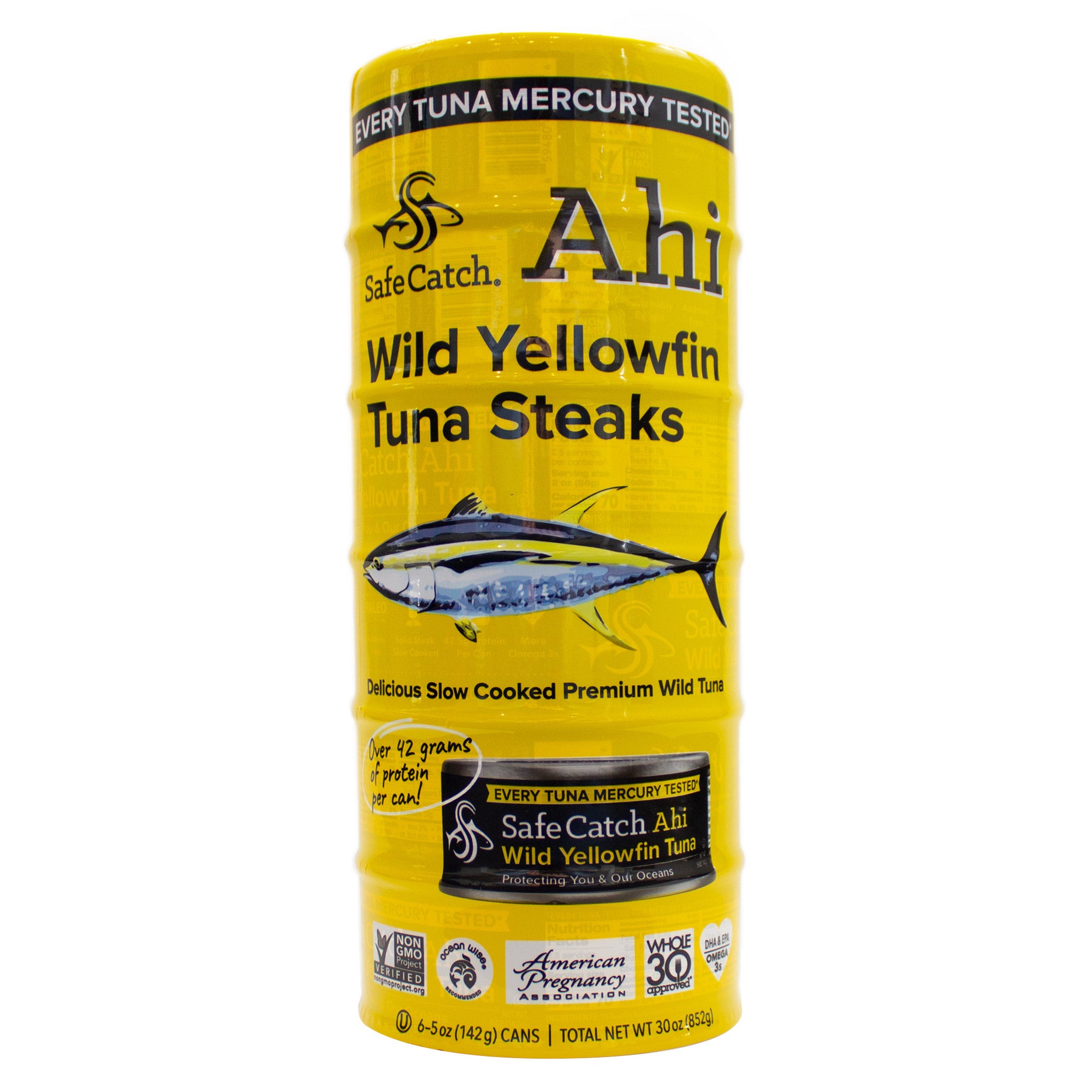 SAFE CATCH YELLOWFIN AHI TUNA 6 PACK 5 OUNCES EACH - Image 1