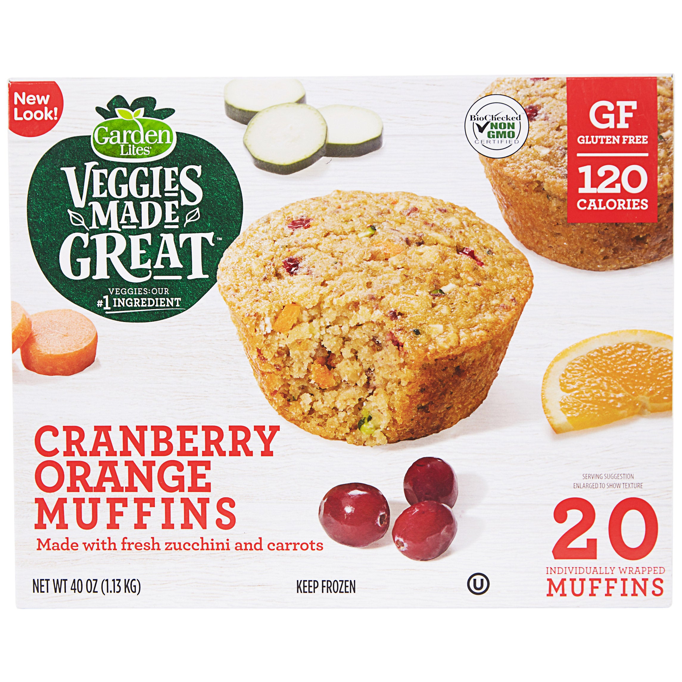 GARDEN LITES CRAN-ORANGE MUFFIN 20 COUNT BOX