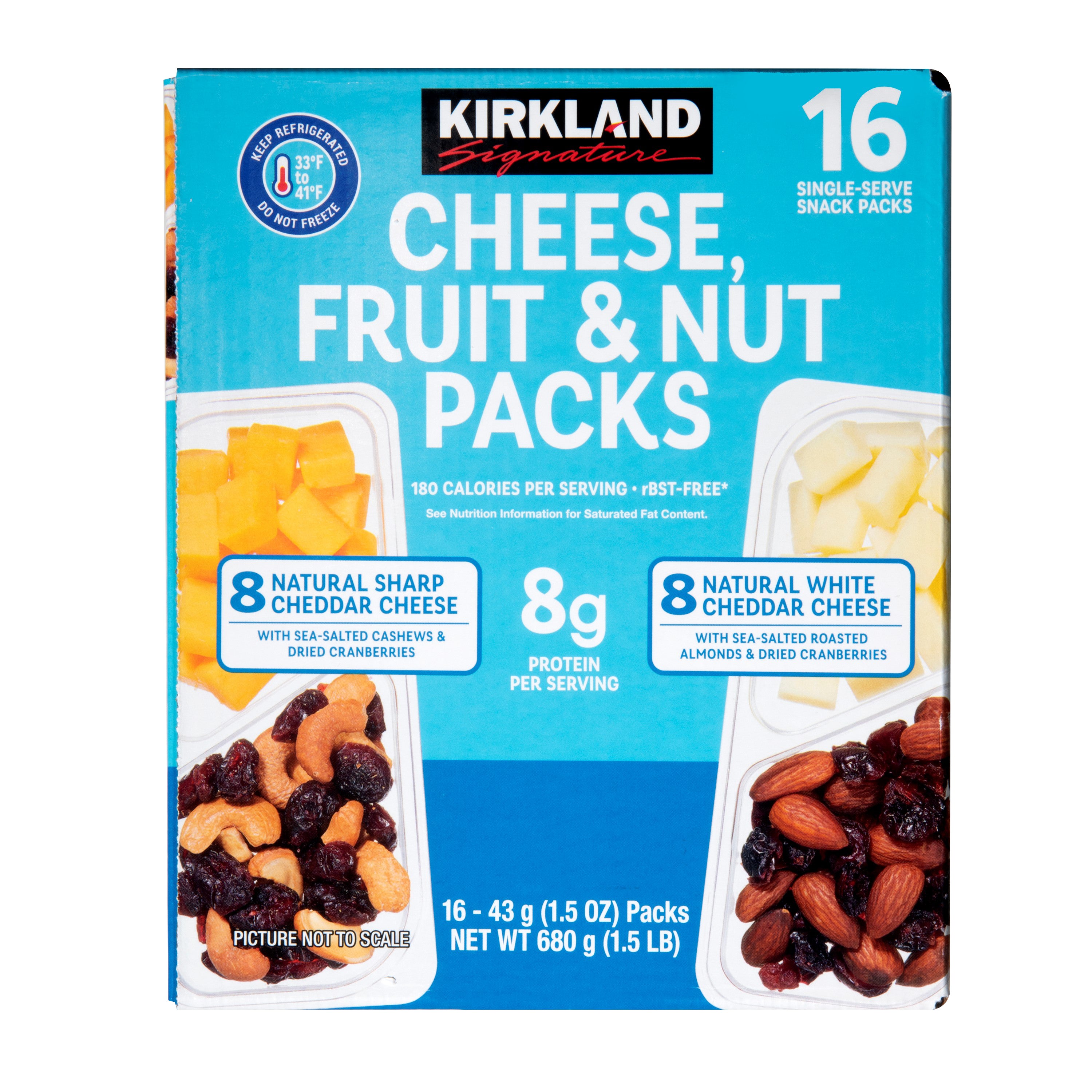 KIRKLAND SIGNATURE CHEESE, FRUIT AND NUT PACKS 16/1.5 OZ - Image 1