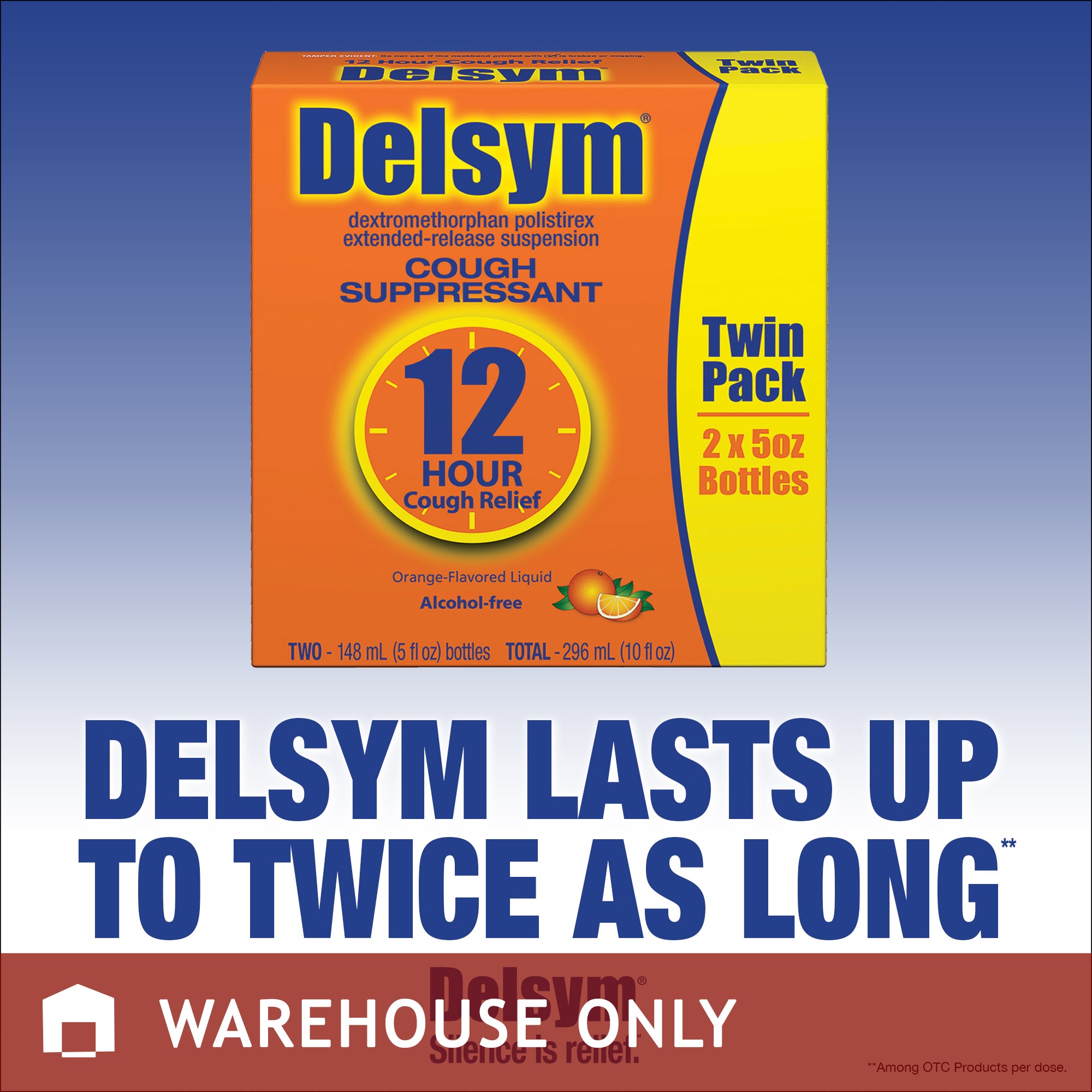 DELSYM 12 HOUR COUGH RELIEF 2 X 5 OUNCE - Image 1