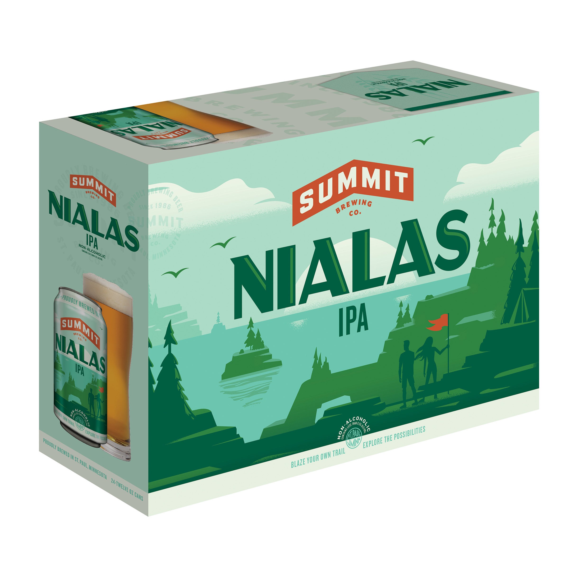 SUMMIT BREWING COMPANY NIALAS NON-ALCOHOLIC IPA 24/12OZ CANS