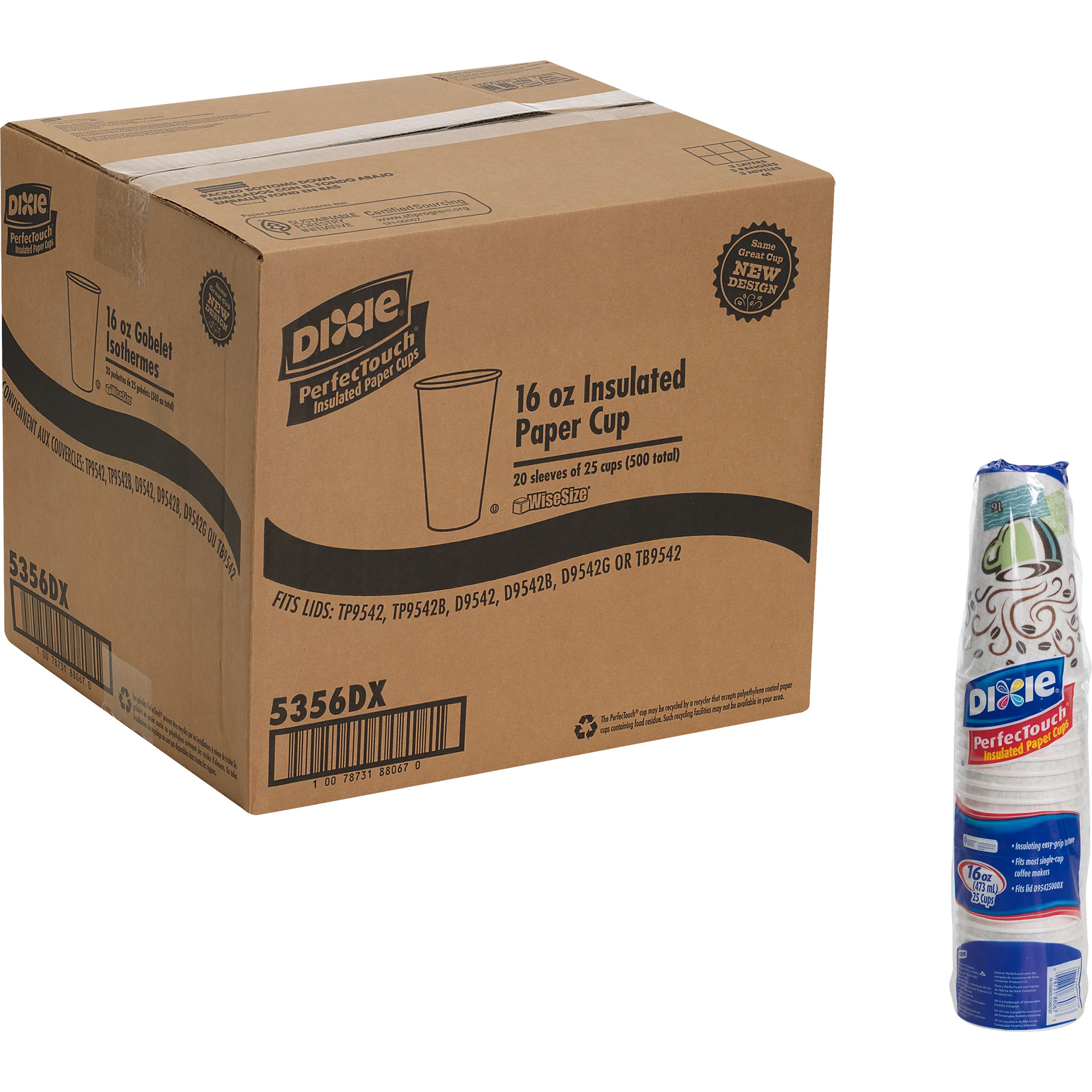 DIXIE HOTCUP 16OZ 500CT DXE5356DX - Image 1