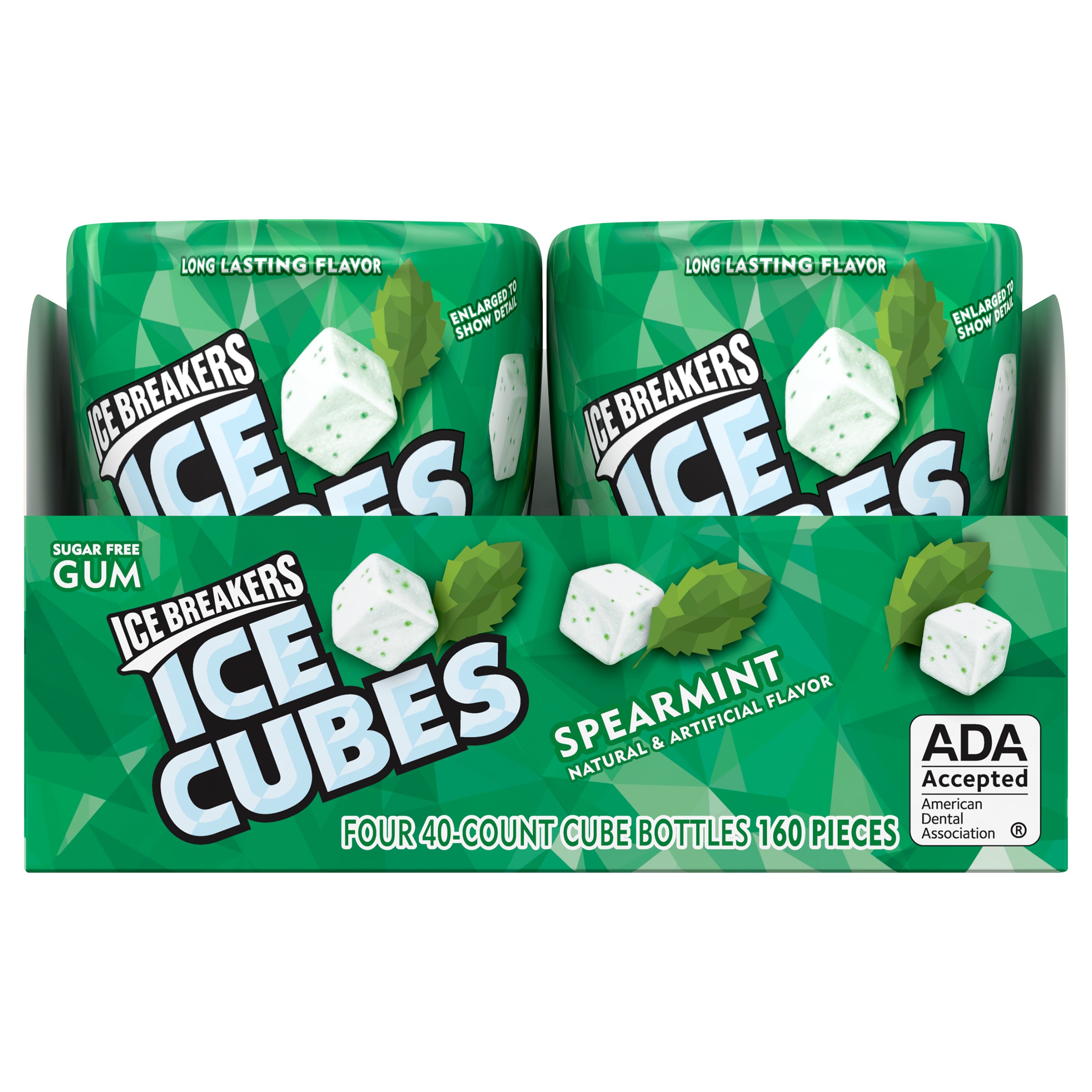 ICE BREAKERS ICE CUBES SPEARMINT GUM 4CT/40PC - Image 1