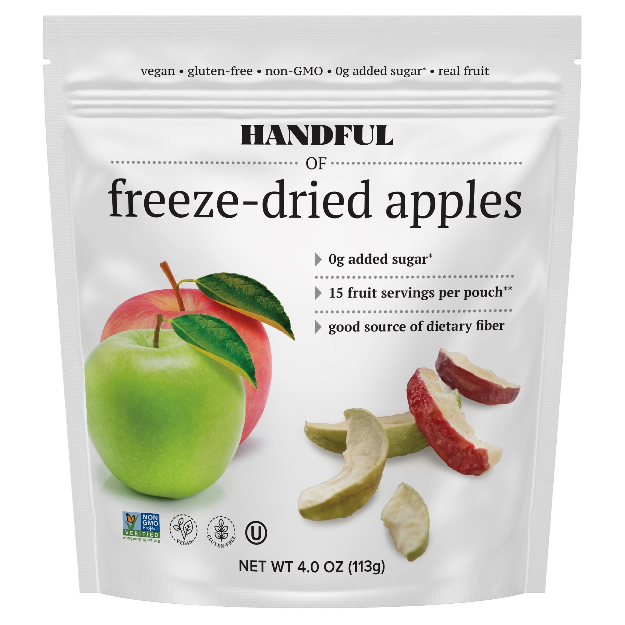 HANDFUL FREEZE DRIED APPLES 4 OUNCES - Image 1