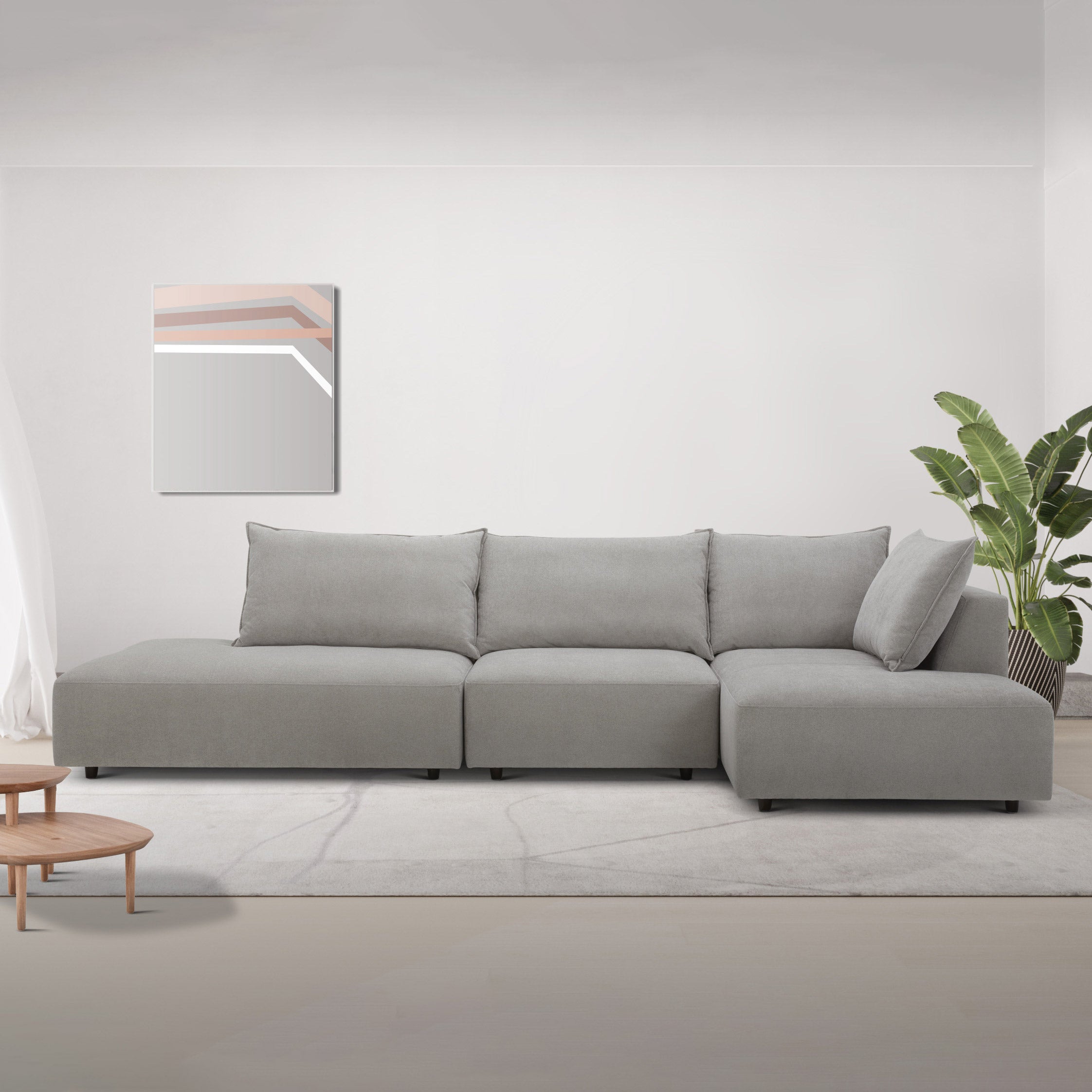 MACON 3 PIECE FABRIC MODULAR SECTIONAL - Image 1