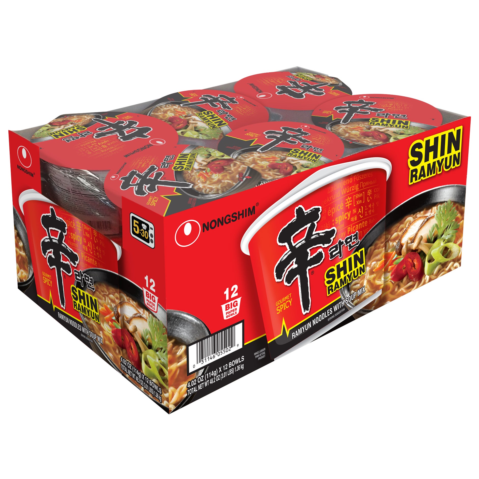 NONGSHIM SHIN BIG BOWL 12/4.02 OZ CUPS
