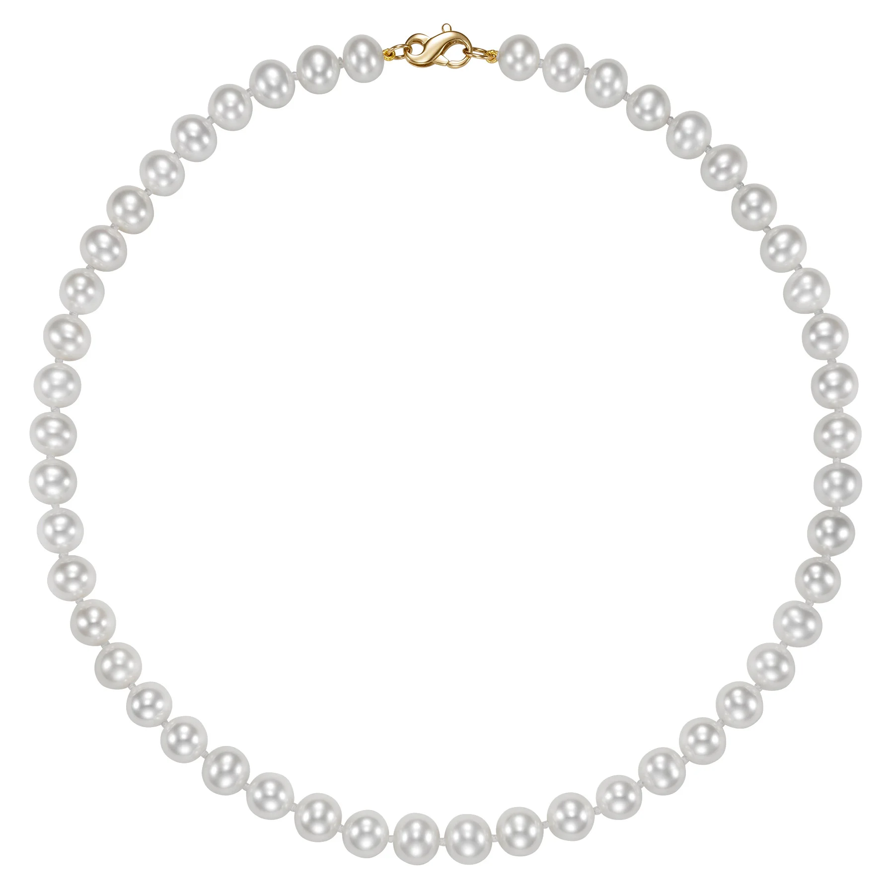 14KT GOLD 8.5-9MM FRESHWATER CULTURED PEARL 18¨ NECKLACE - Image 1