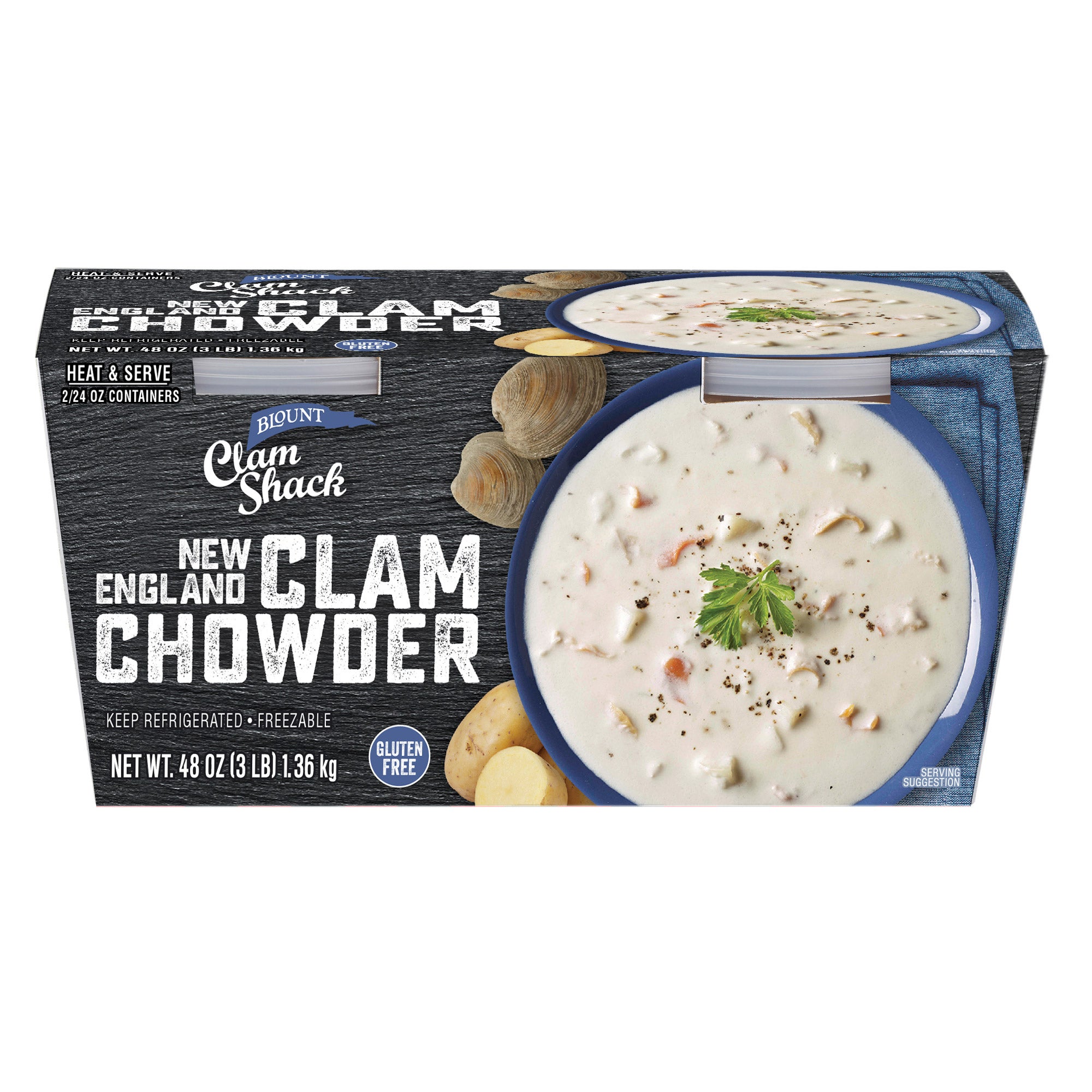 CLAM SHACK NEW ENGLAND CLAM CHOWDER 2/24 OZ - Image 1