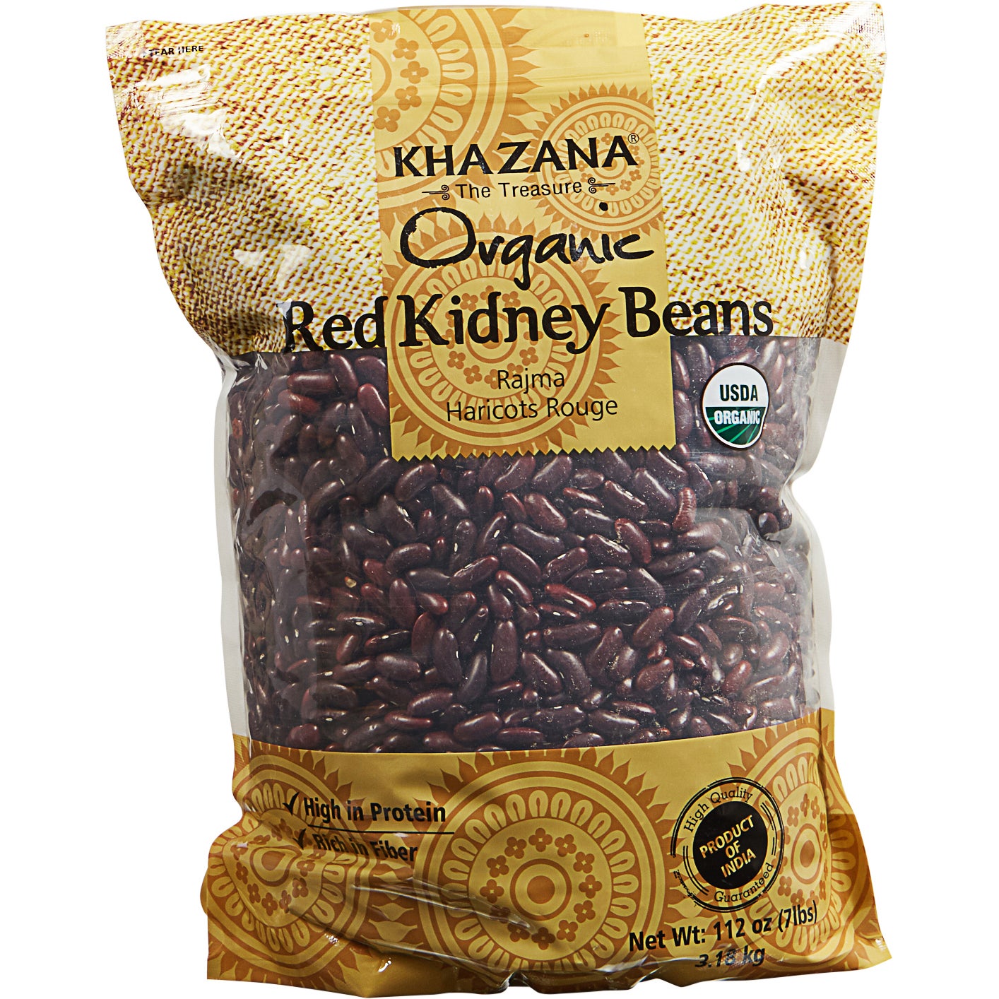 KHAZANA ORGANIC RED KIDNEY BEANS 7 LB