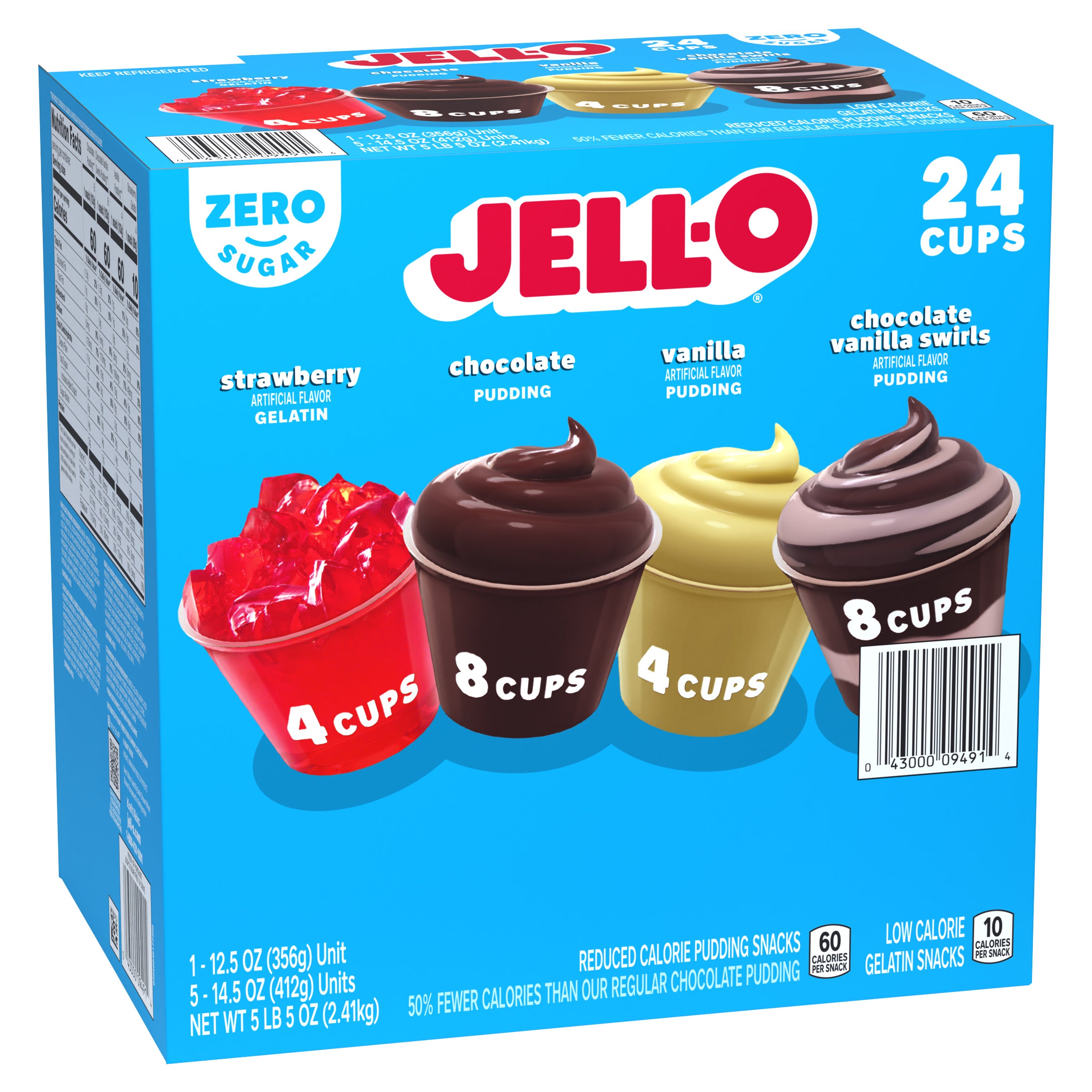 JELL-O SUGAR FREE JELLO & PUDDING VTY 24 CT - Image 1