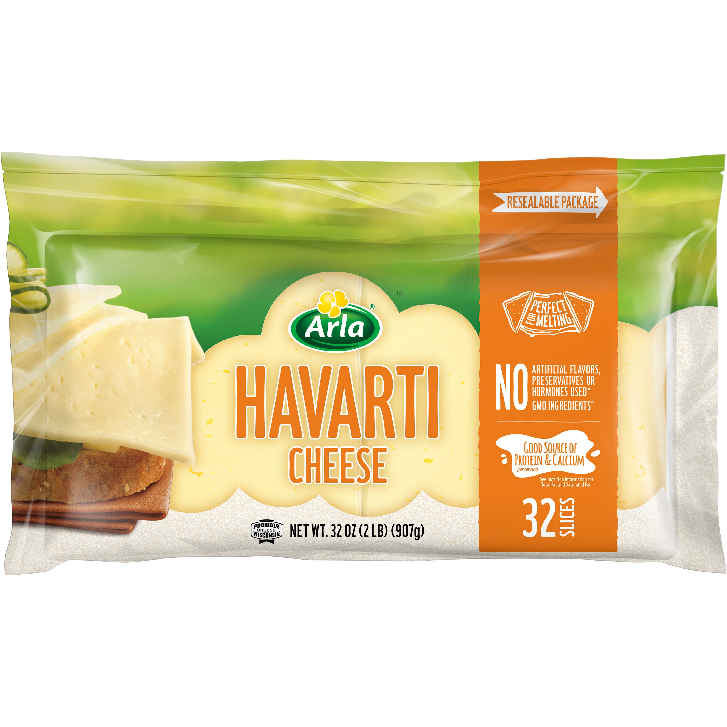 ARLA SLICED HAVARTI 32 OUNCE PACKAGE