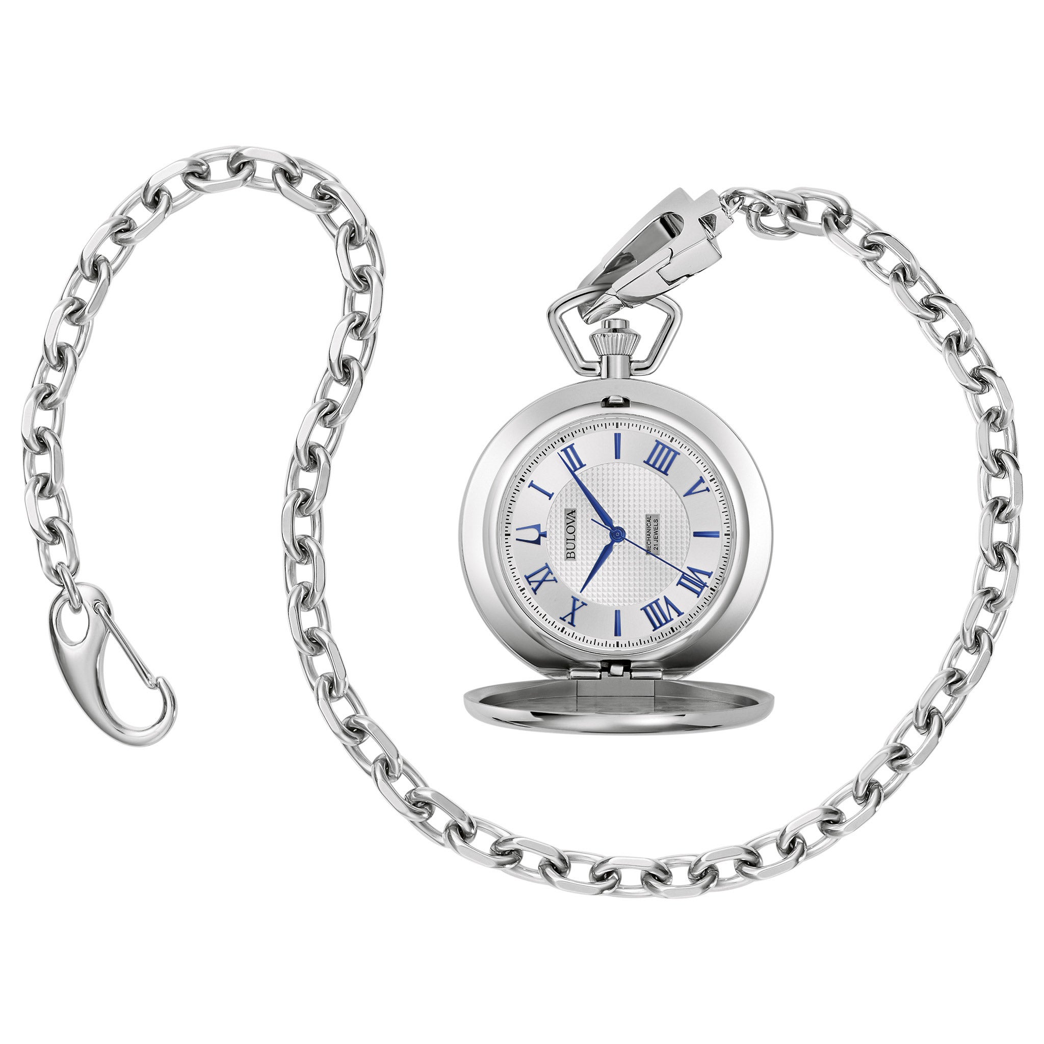 BULOVA CLASSIC STAINLESS MENS POCKET WATCH - Image 1