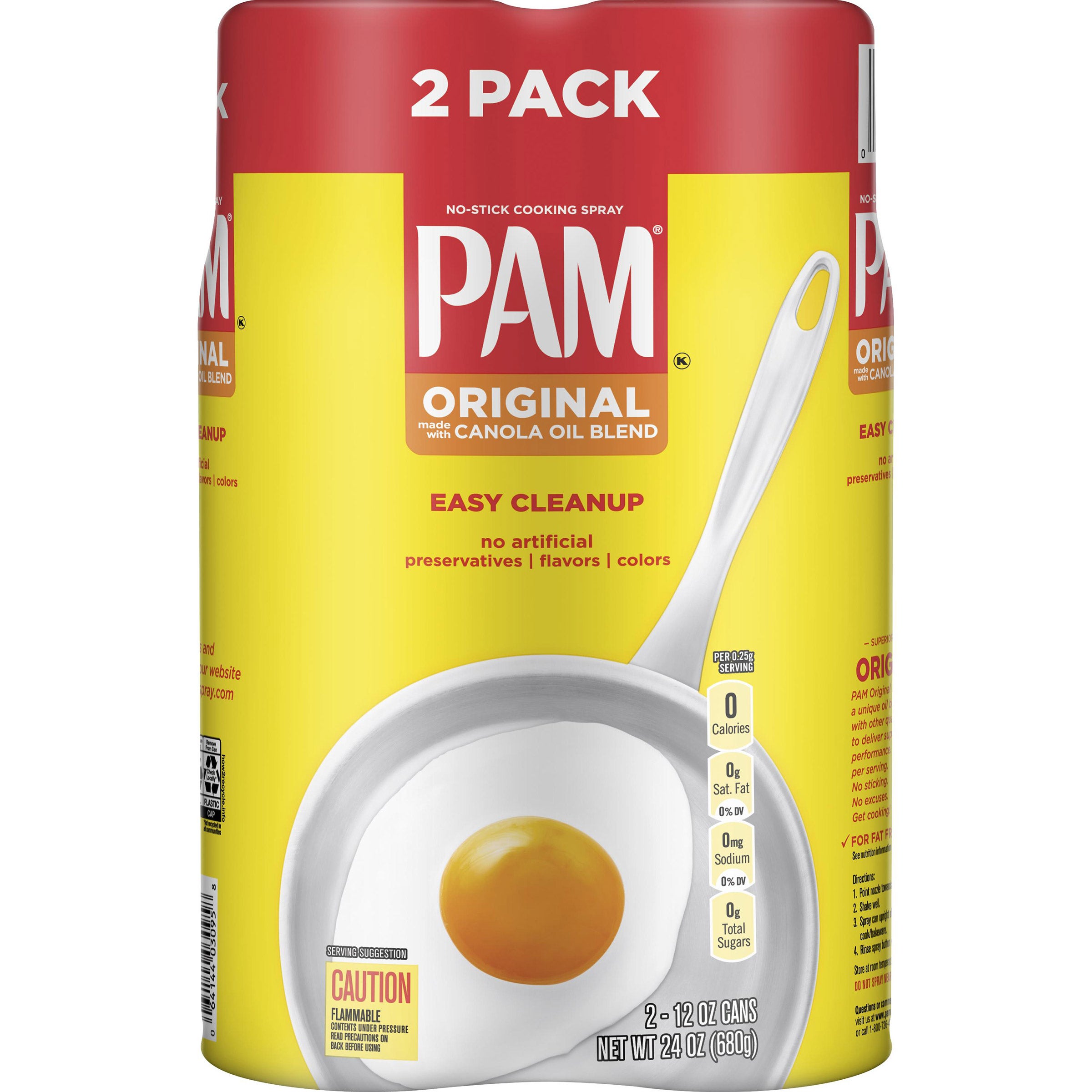 PAM COOKING SPRAY 2/12 OZ
