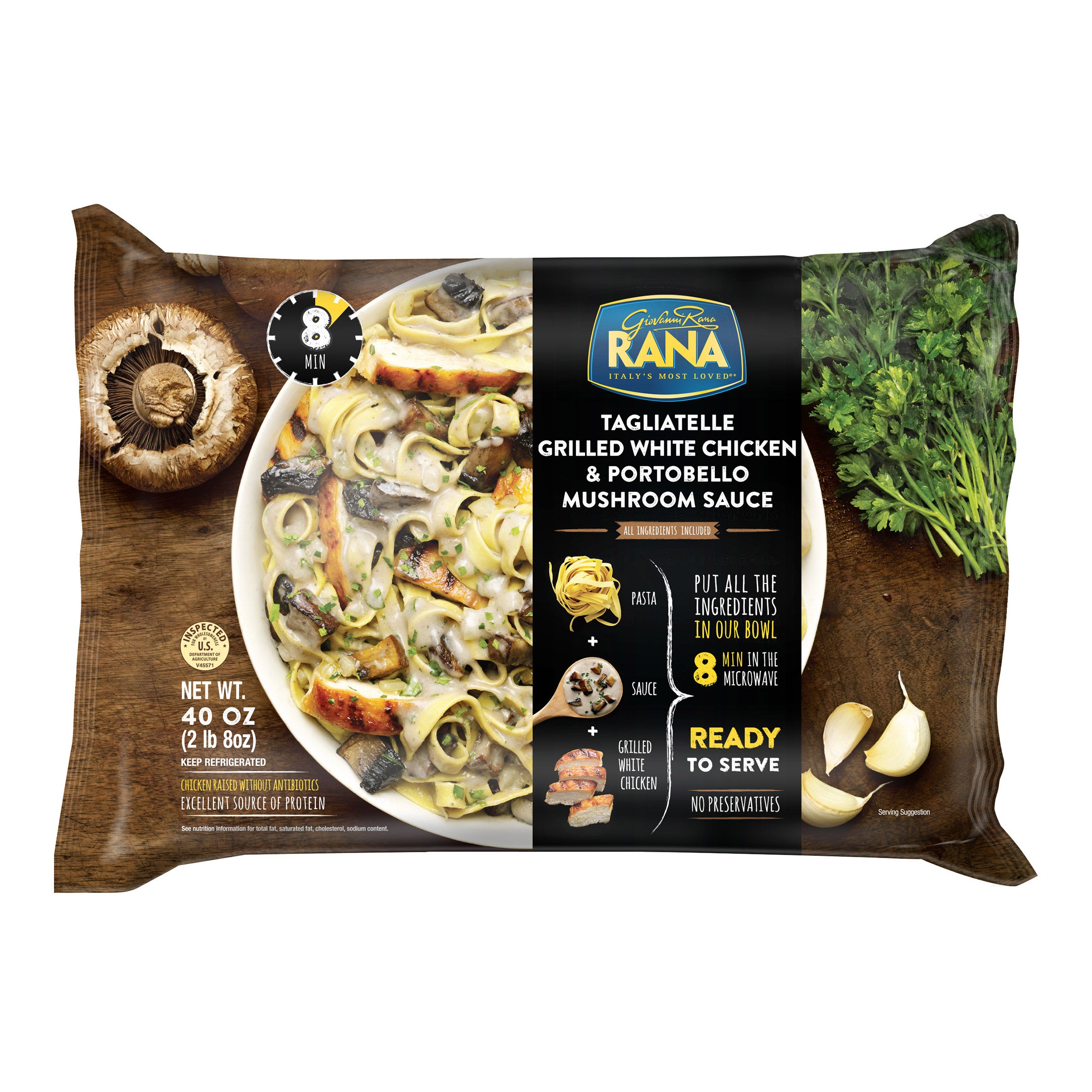 RANA MEAL TAGLIATELLE CHICKEN & PORTOBELLO PASTA 40 OZ - Image 1