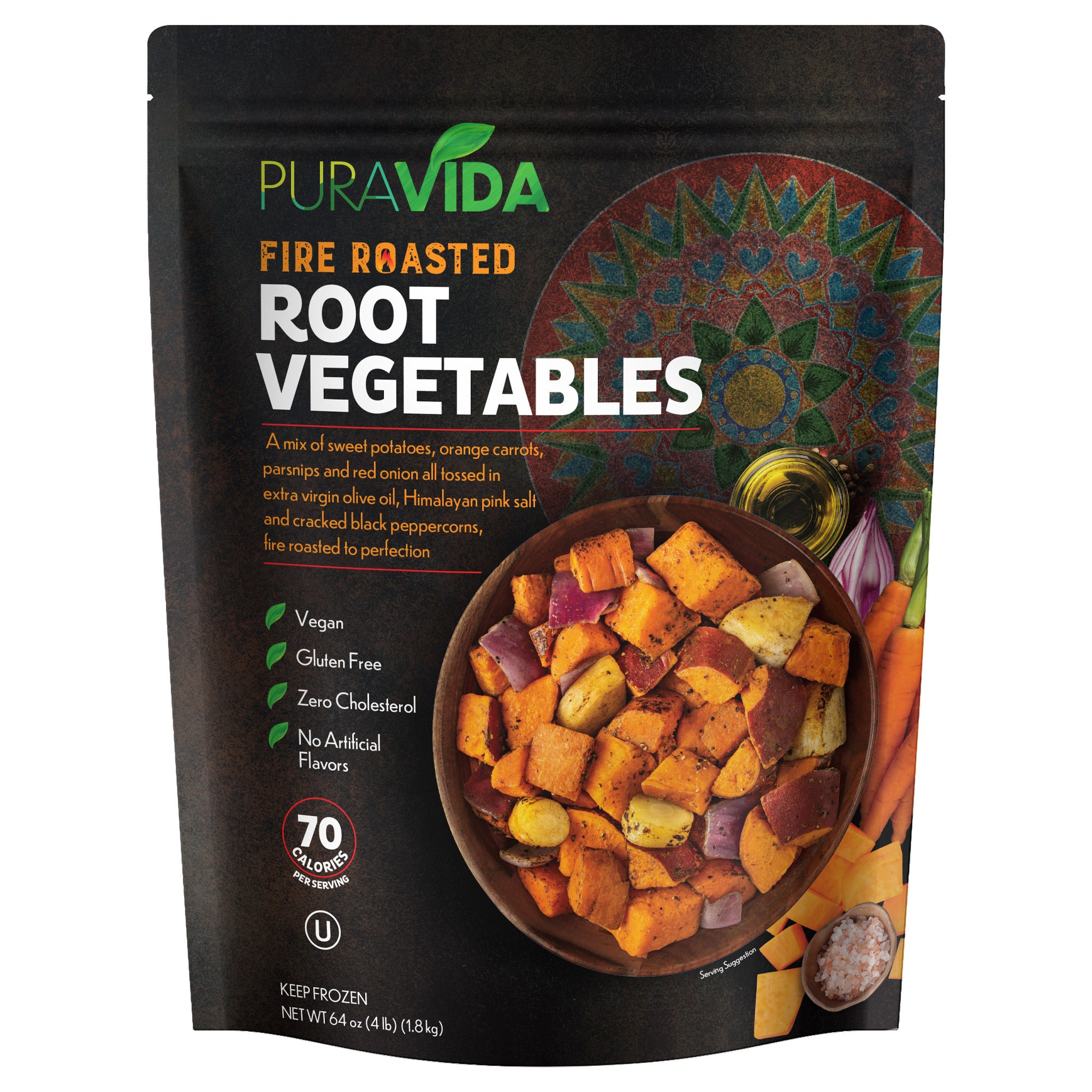 PURAVIDA FIRE ROASTED ROOT VEGETABLES 4 LBS