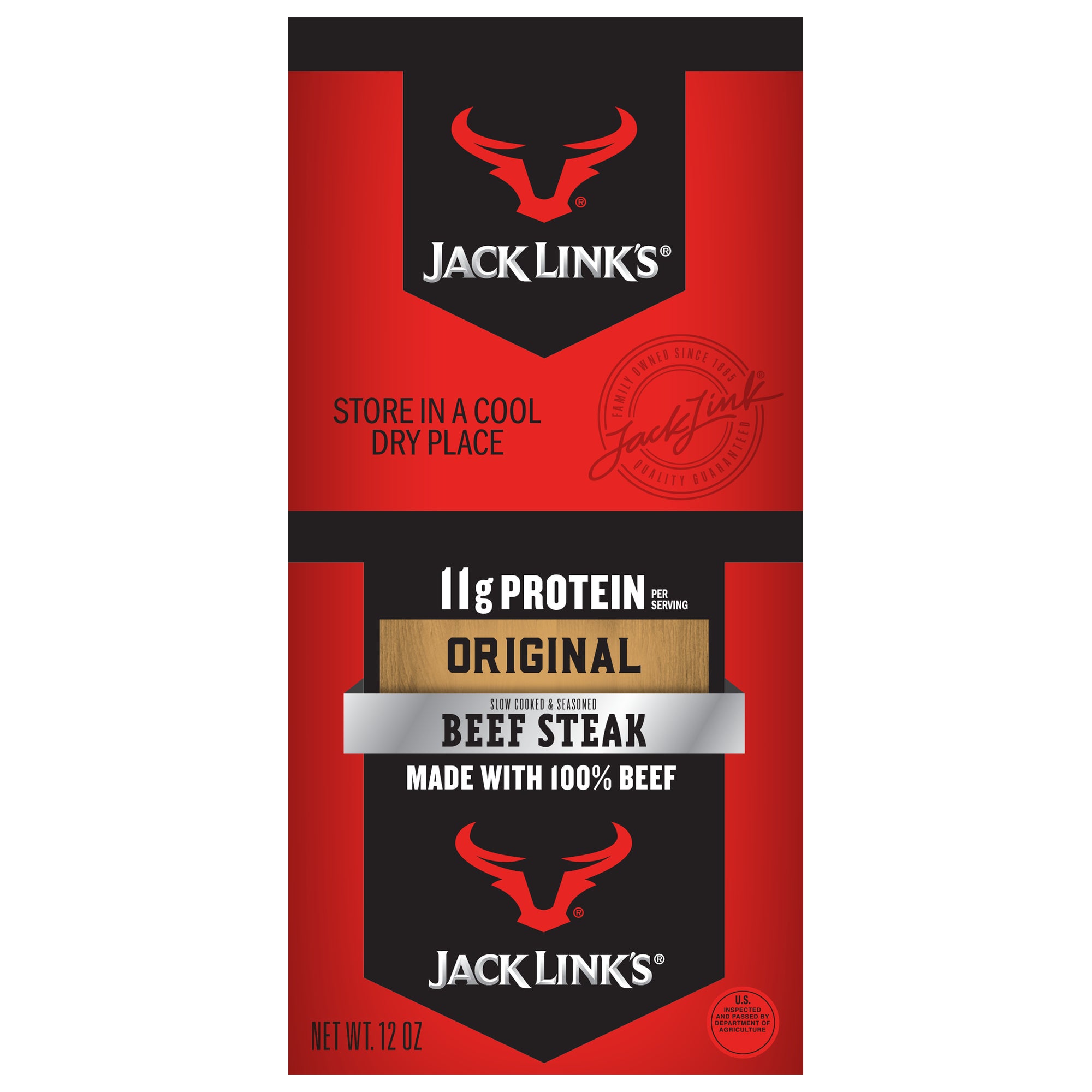 JACK LINK'S BEEF STEAK ORIGINAL 12 CT/1 OZ - Image 1