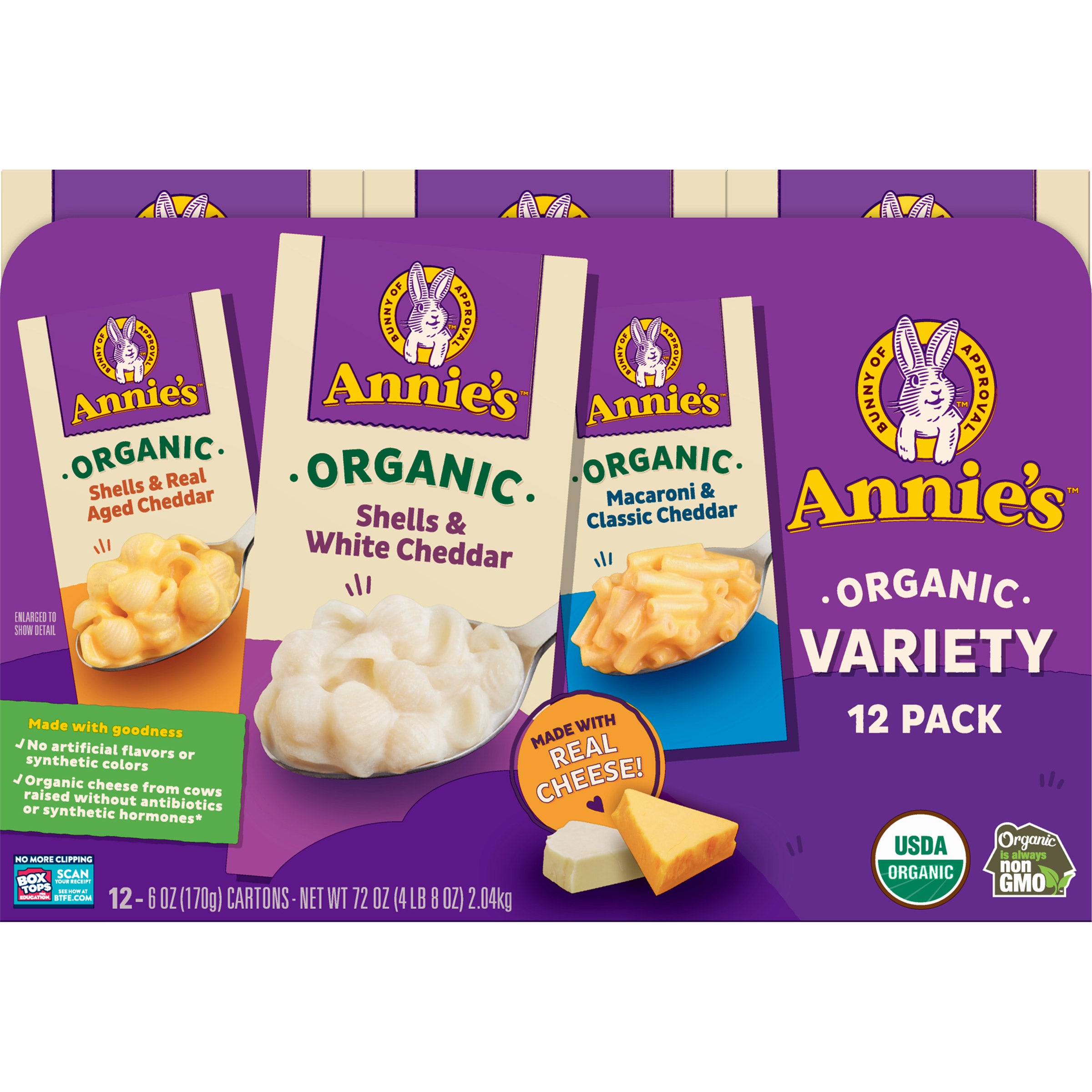 ANNIE'S ORGANIC MAC & CHEESE VARIETY 12/6 OUNCE BOXES - Image 1