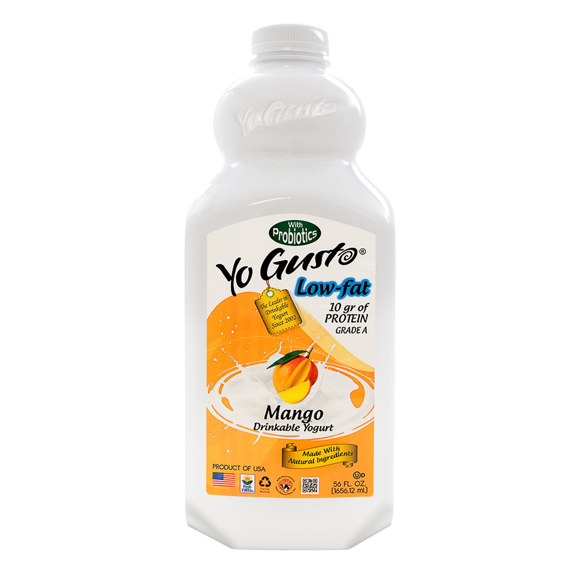YOGUSTO MANGO YOGURT DRINK 56 OZ - Image 1