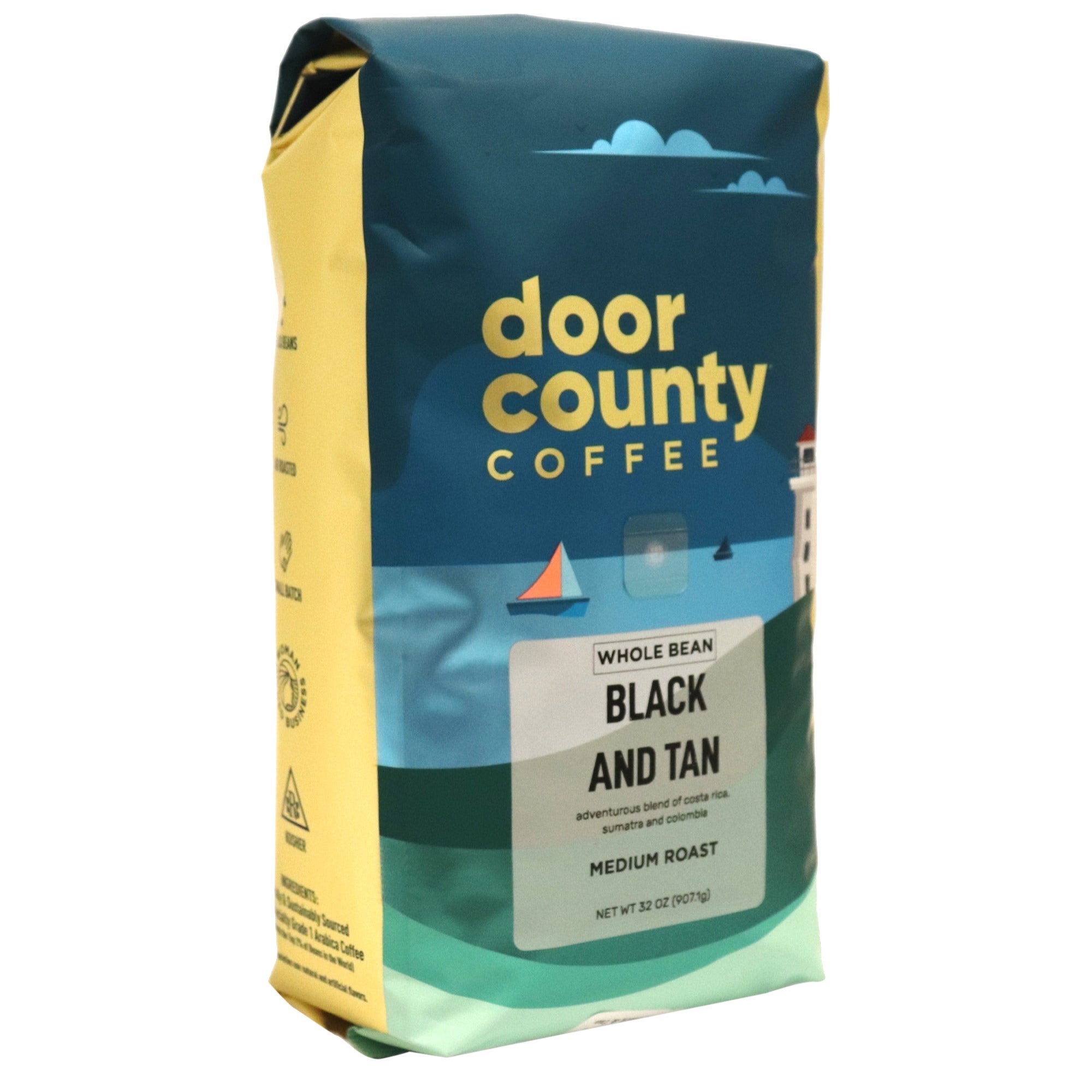 DOOR COUNTY BLACK & TAN WB COFFEE 2 POUND BAG - Image 1