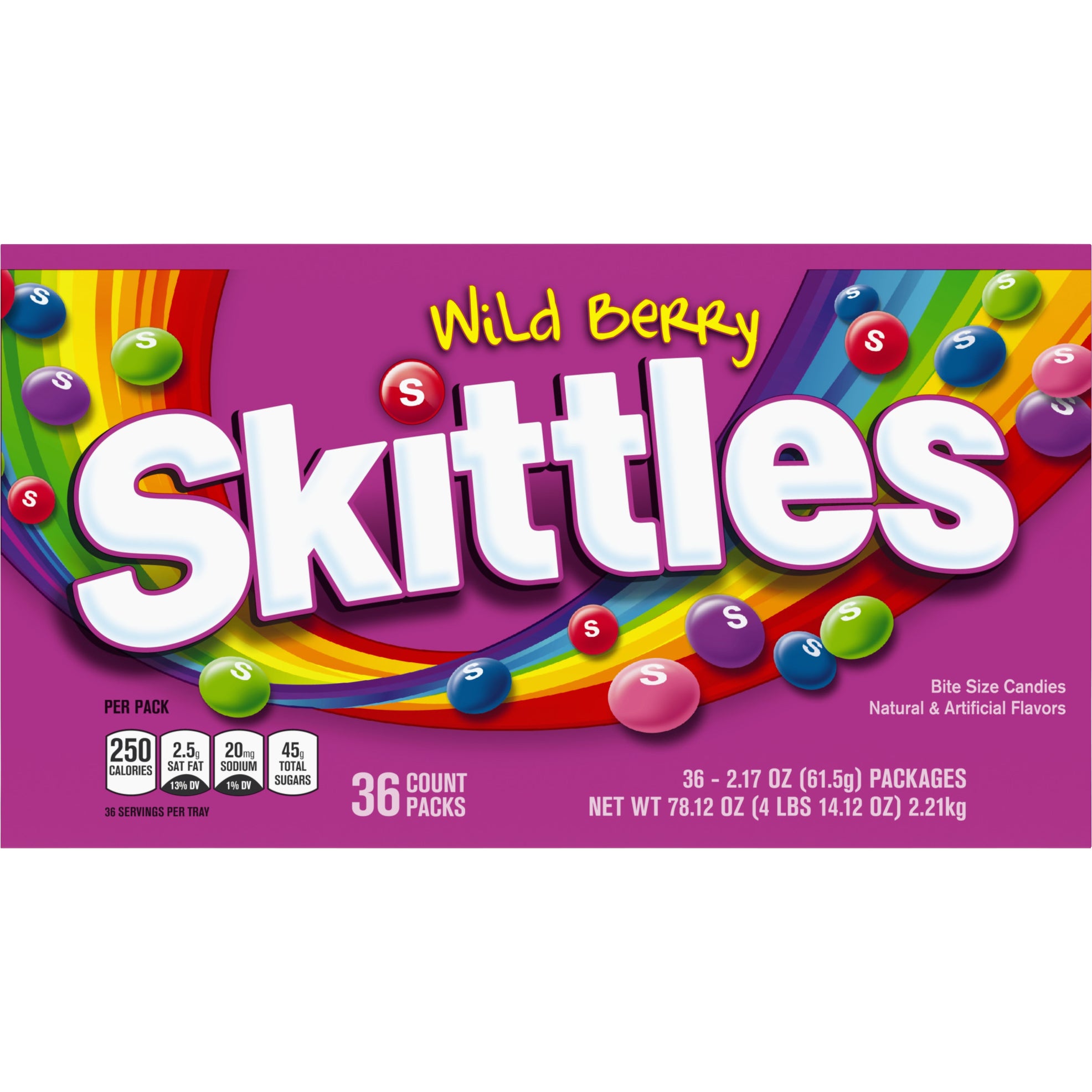 SKITTLES WILD BERRY 36 CT/2.17 OZ - Image 1