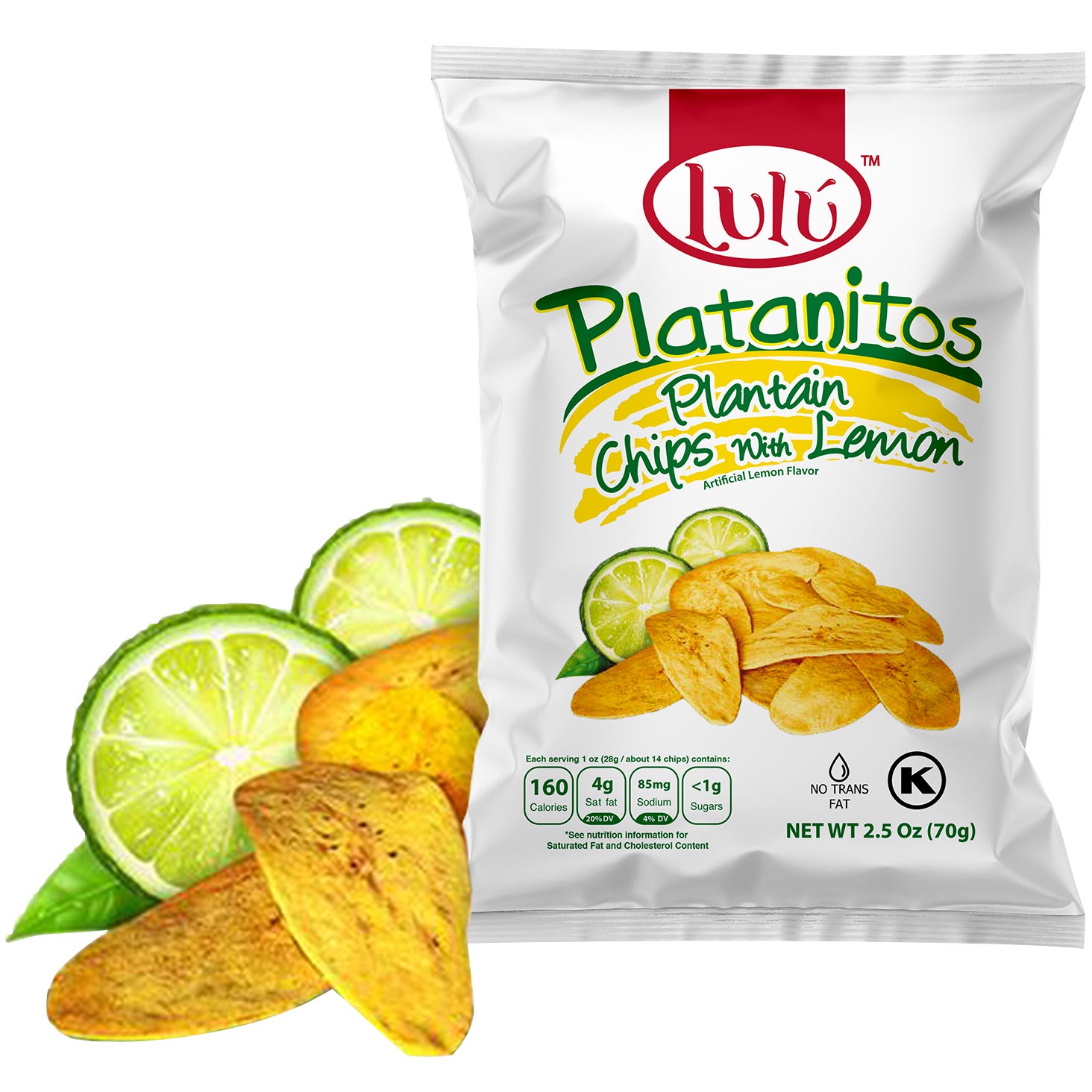 LULU PLANTAIN CHIPS LEMON 30/2.5Z