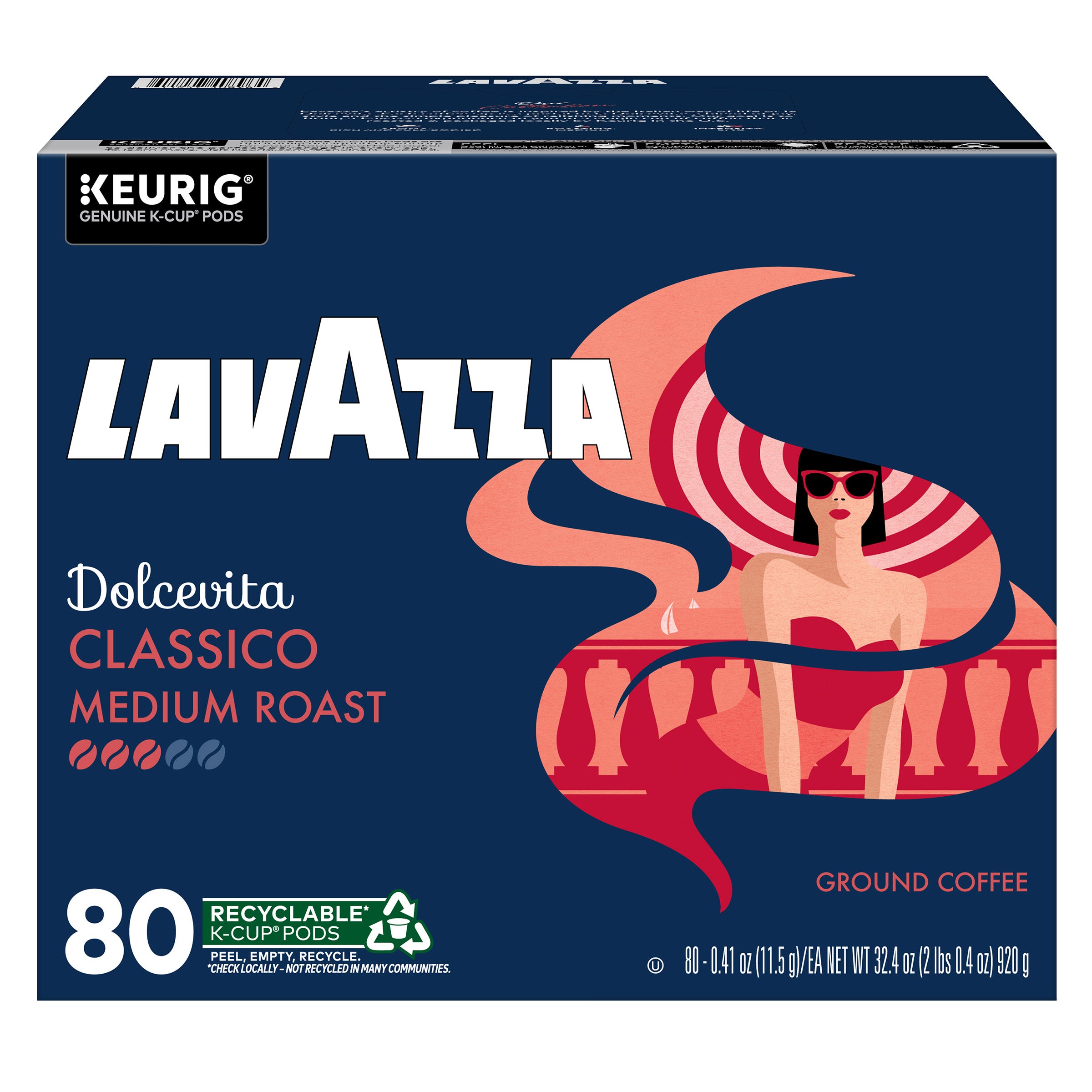 LAVAZZA DOLCEVITA CLASSICO 80CT KCUP PODS