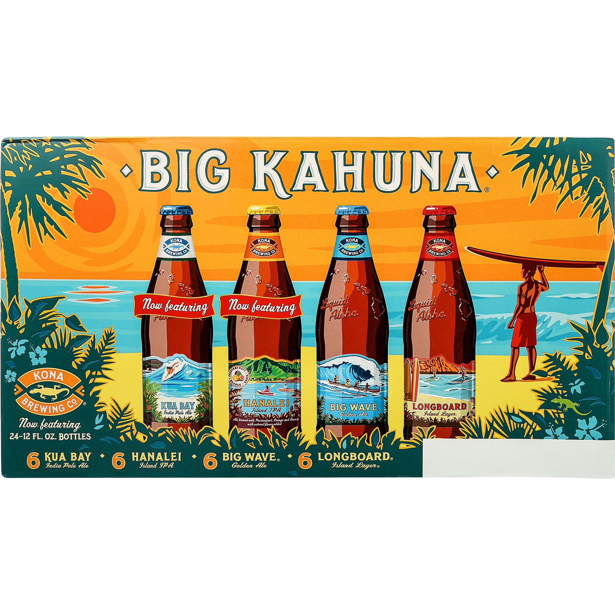 KONA BREWING CO. ISLAND SURFER VARIETY 24/12 OZ BOTTLES