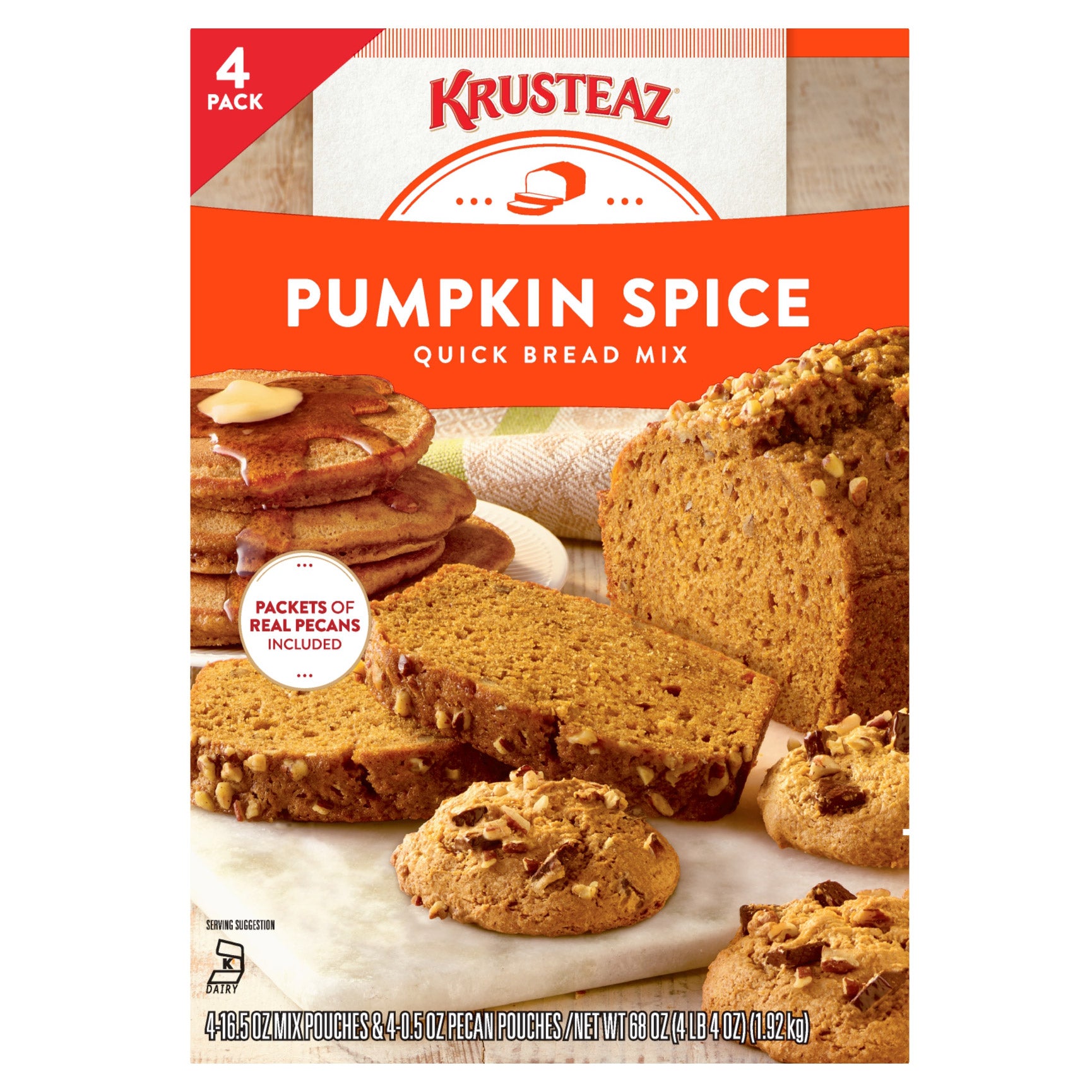 KRUSTEAZ PUMPKIN SPICE BREAD 68 OZ - Image 1