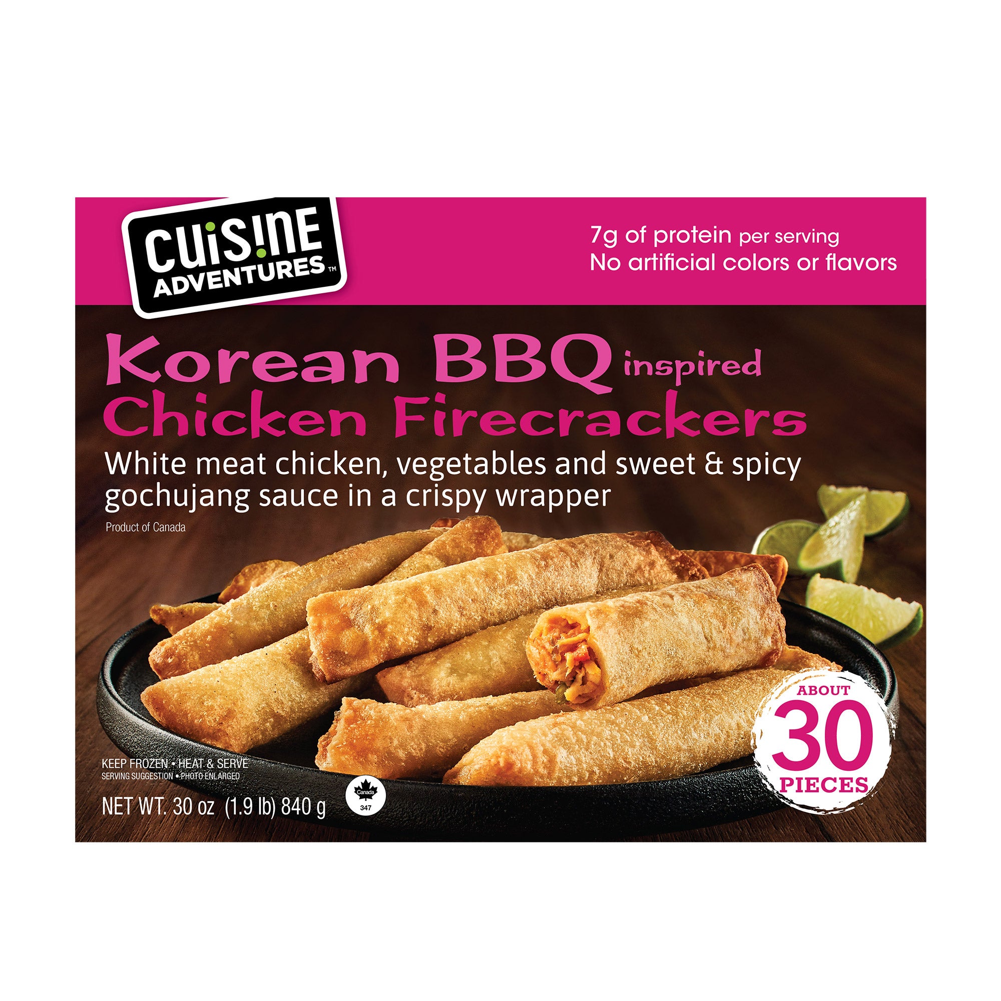 CUISINE ADVENTURES KOREAN BBQ FIRECRACKER 30CT 30 OZ (1.87 LBS)