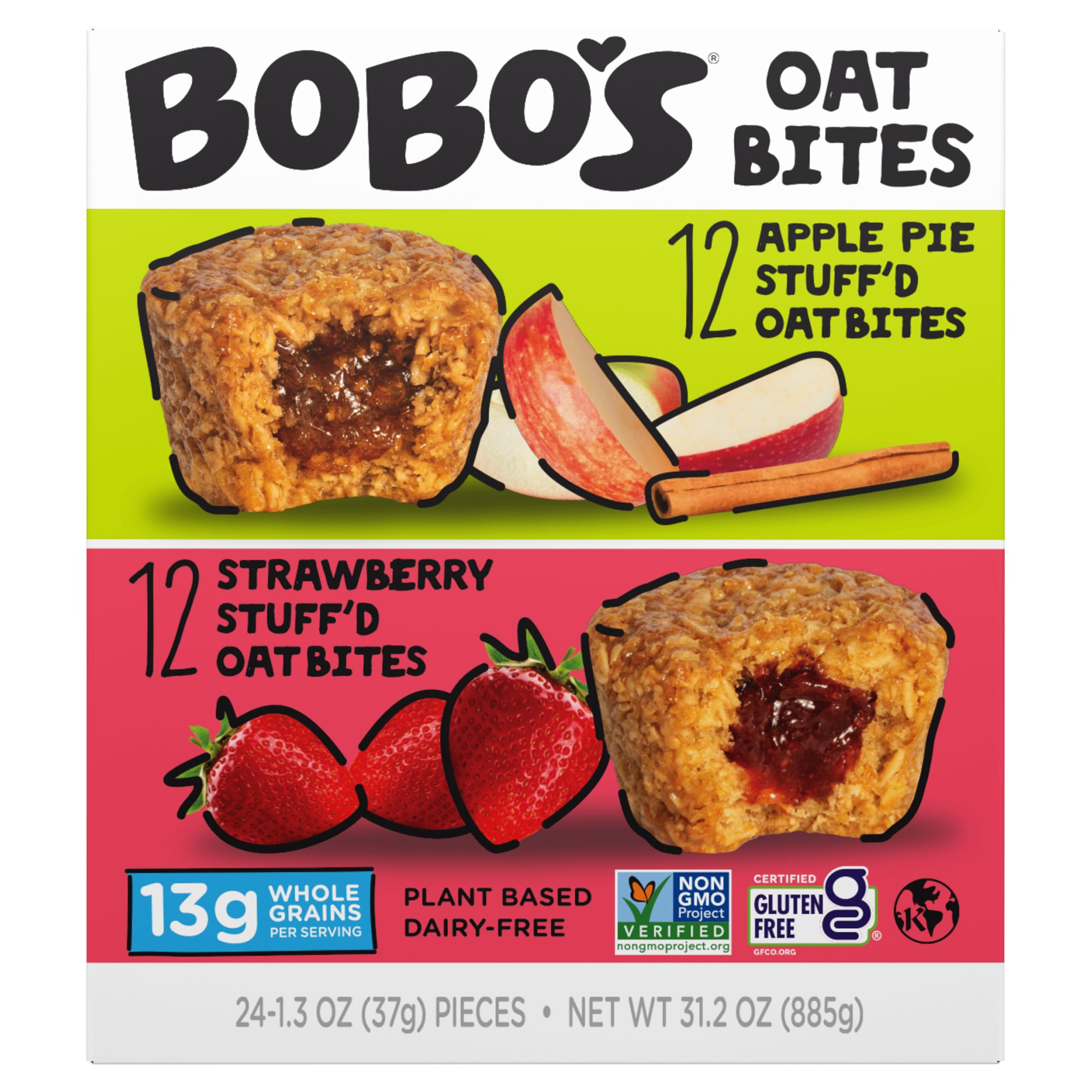 BOBO'S OAT BITES 24CT / 1.3OZ (1.95LBS)