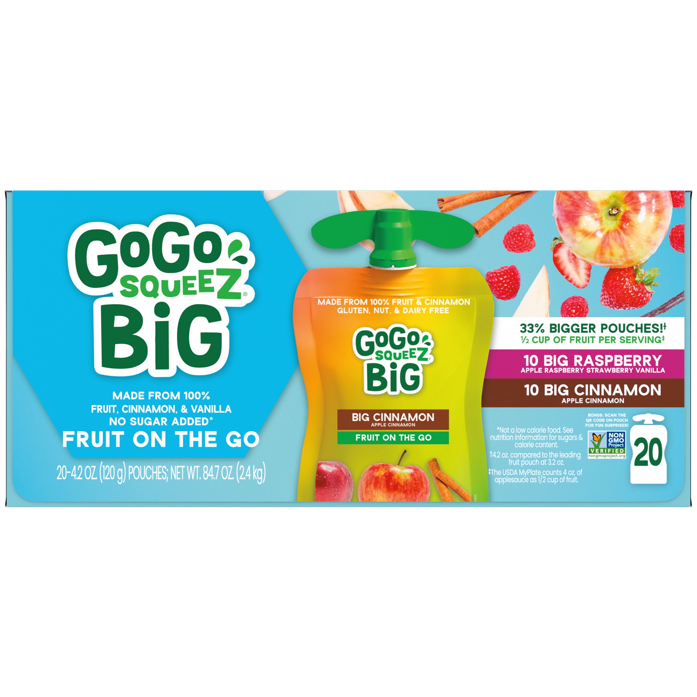 GOGO SQUEEZ BIG SQUEEZ VARIETY 20/4.2 OZ (5.25 LBS)