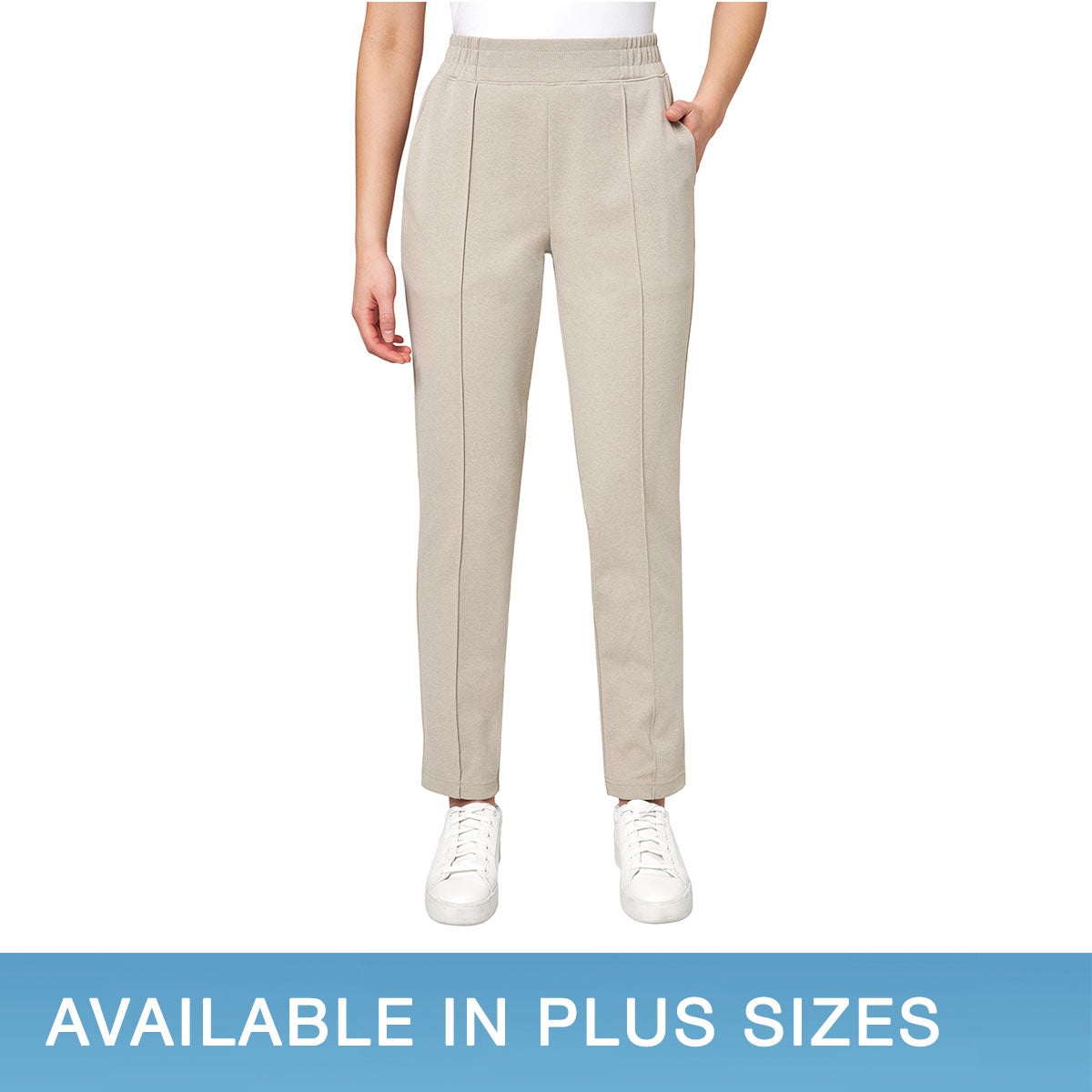 MONDETTA LADIES' KNIT PIN TUCK PANT - Image 1