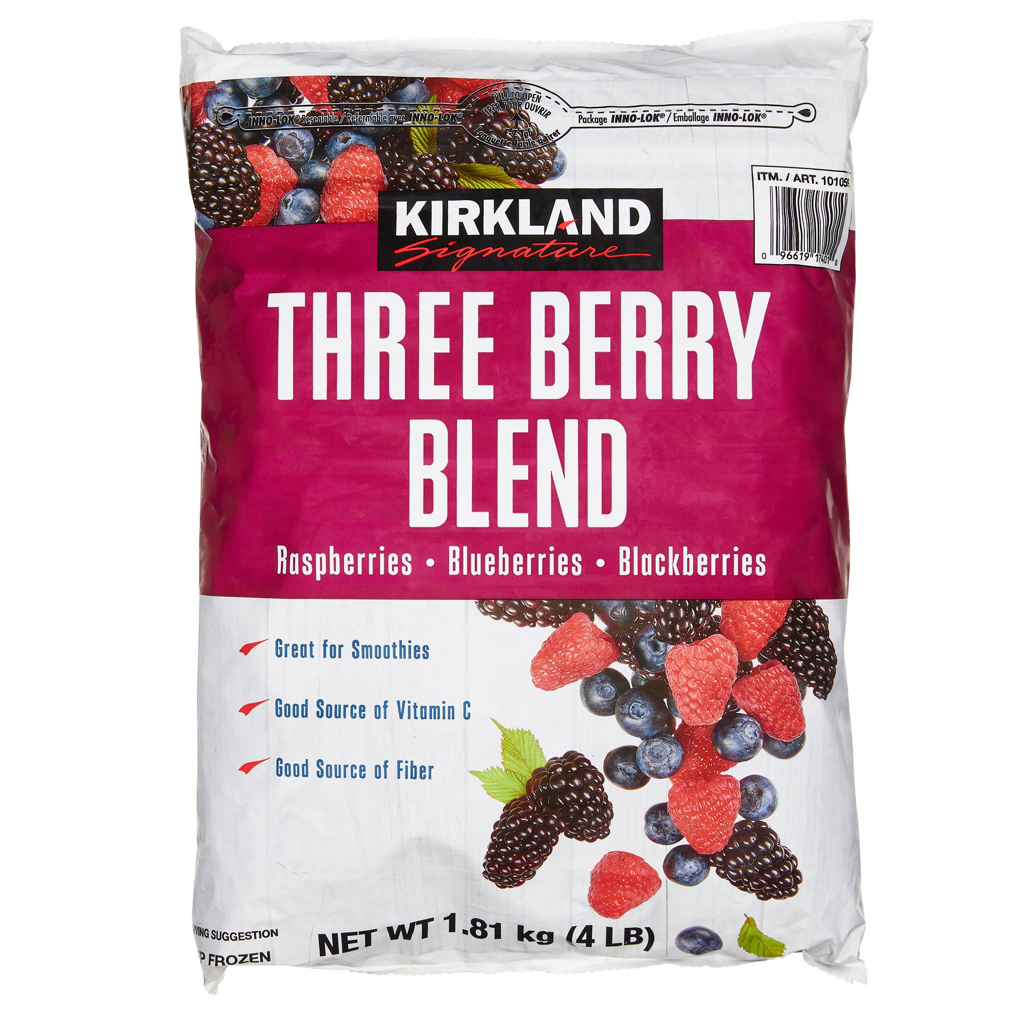 KIRKLAND SIGNATURE THREE BERRY BLEND 4 LBS - Image 1
