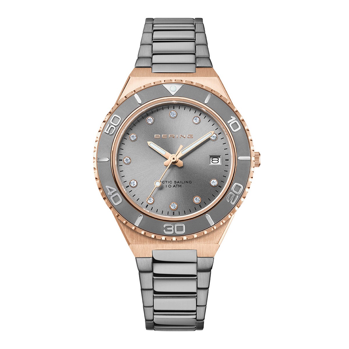 BERING ARCTIC SAILING ROSE GOLD TONE CASE LADIES WATCH