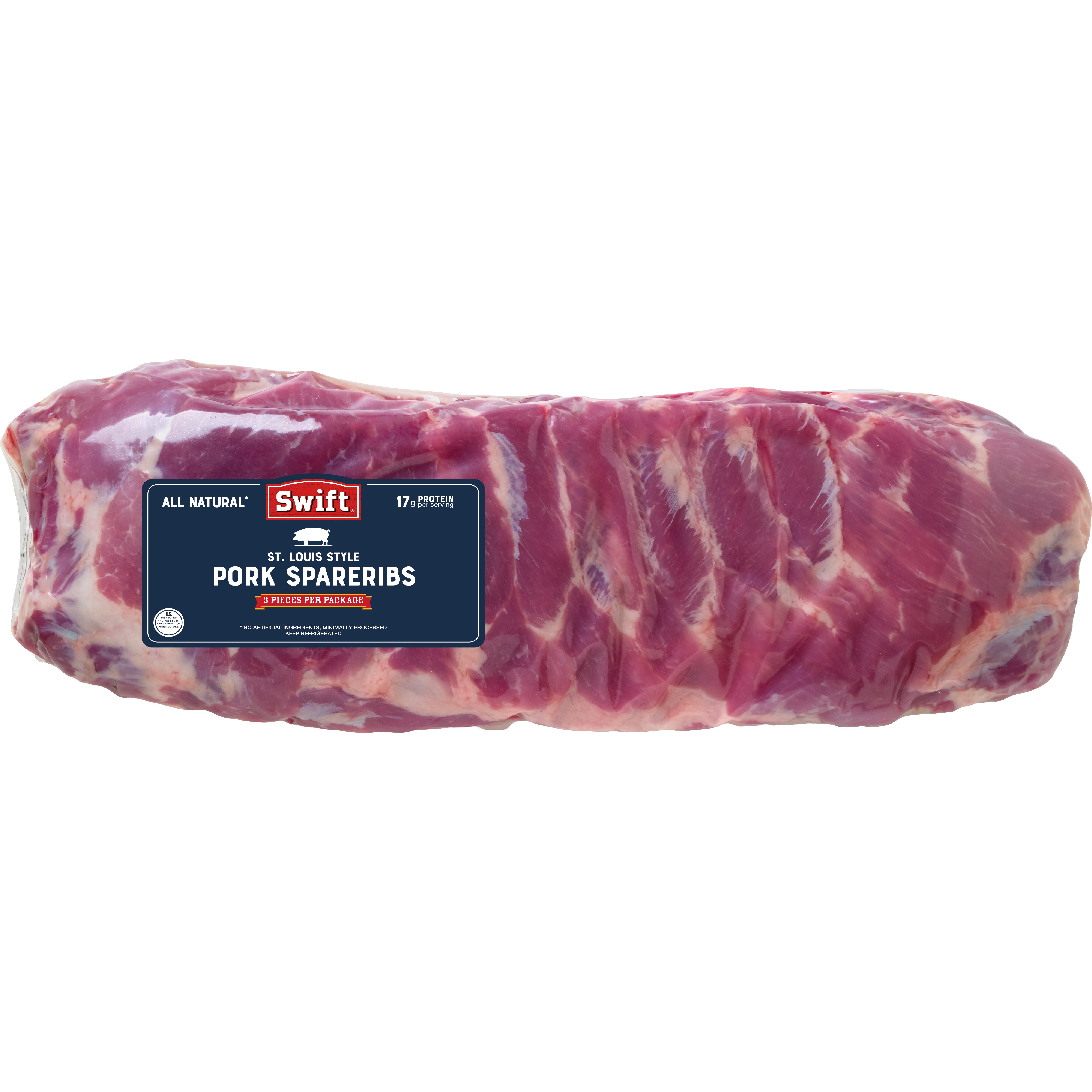 PORK ST LOUIS RIBS BRISKET BONE REMOVED PER LB.