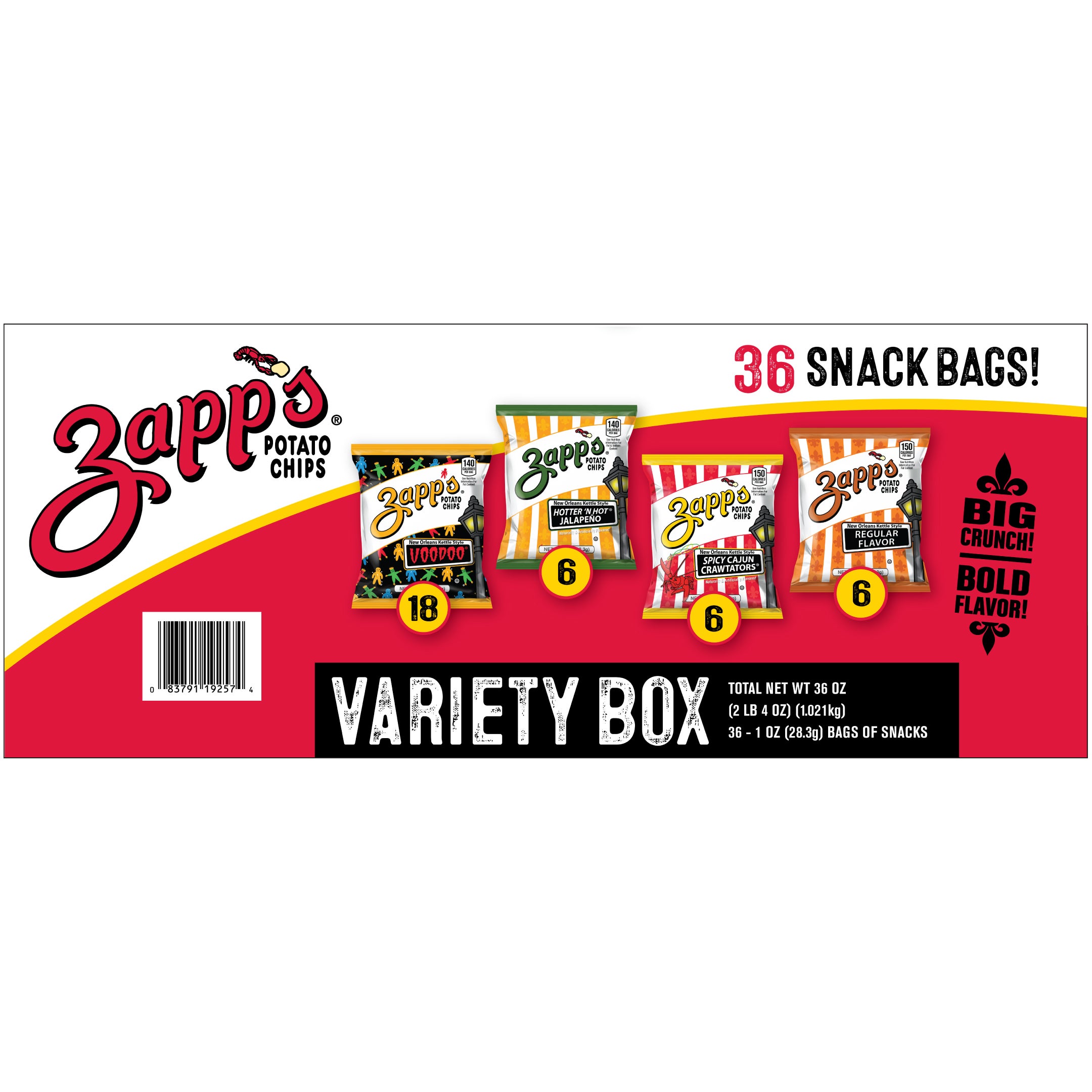 ZAPP'S VARIETY CHIPS 36/1.0 OZ - Image 1
