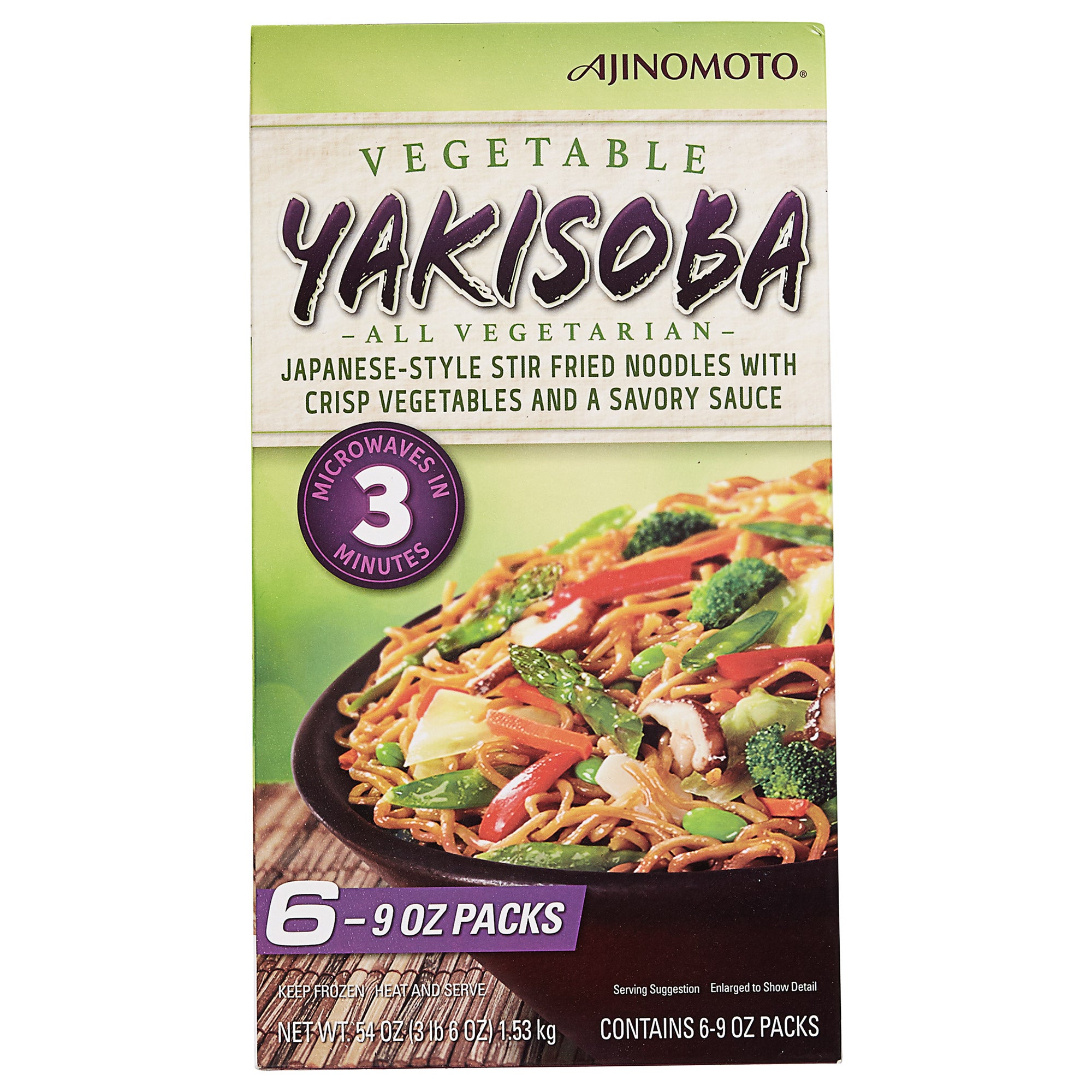 AJINOMOTO YAKISOBA NOODLES 6/9 OUNCE BAGS