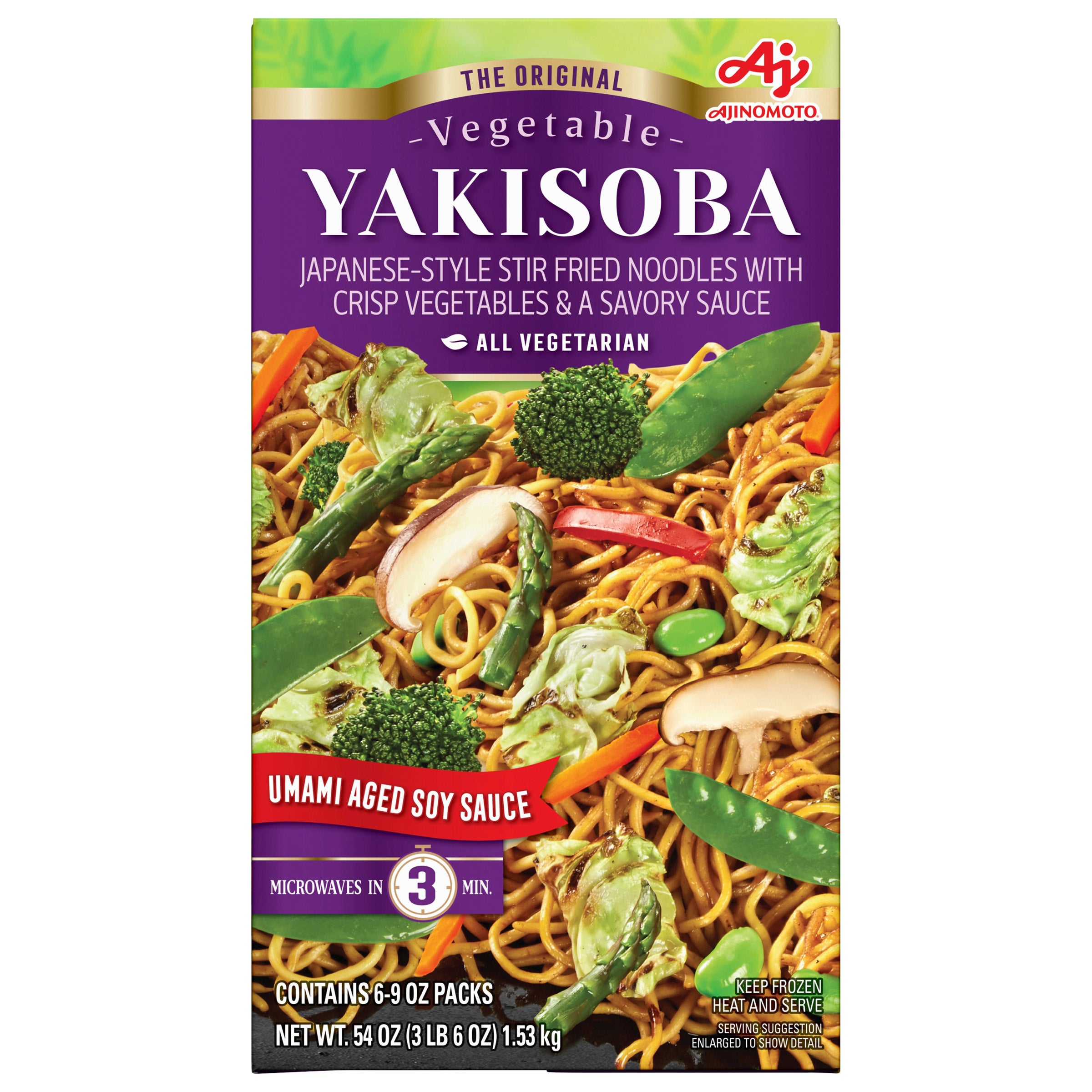 YAKISOBA JAPANESE STYLE NOODLES STIR FRY W.VEG 6/9 OZ - Image 1