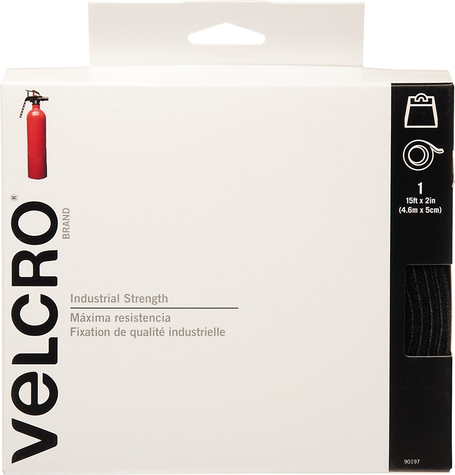 VELCRO STICKY BACK TAPE ROLL VEK90197 BLACK