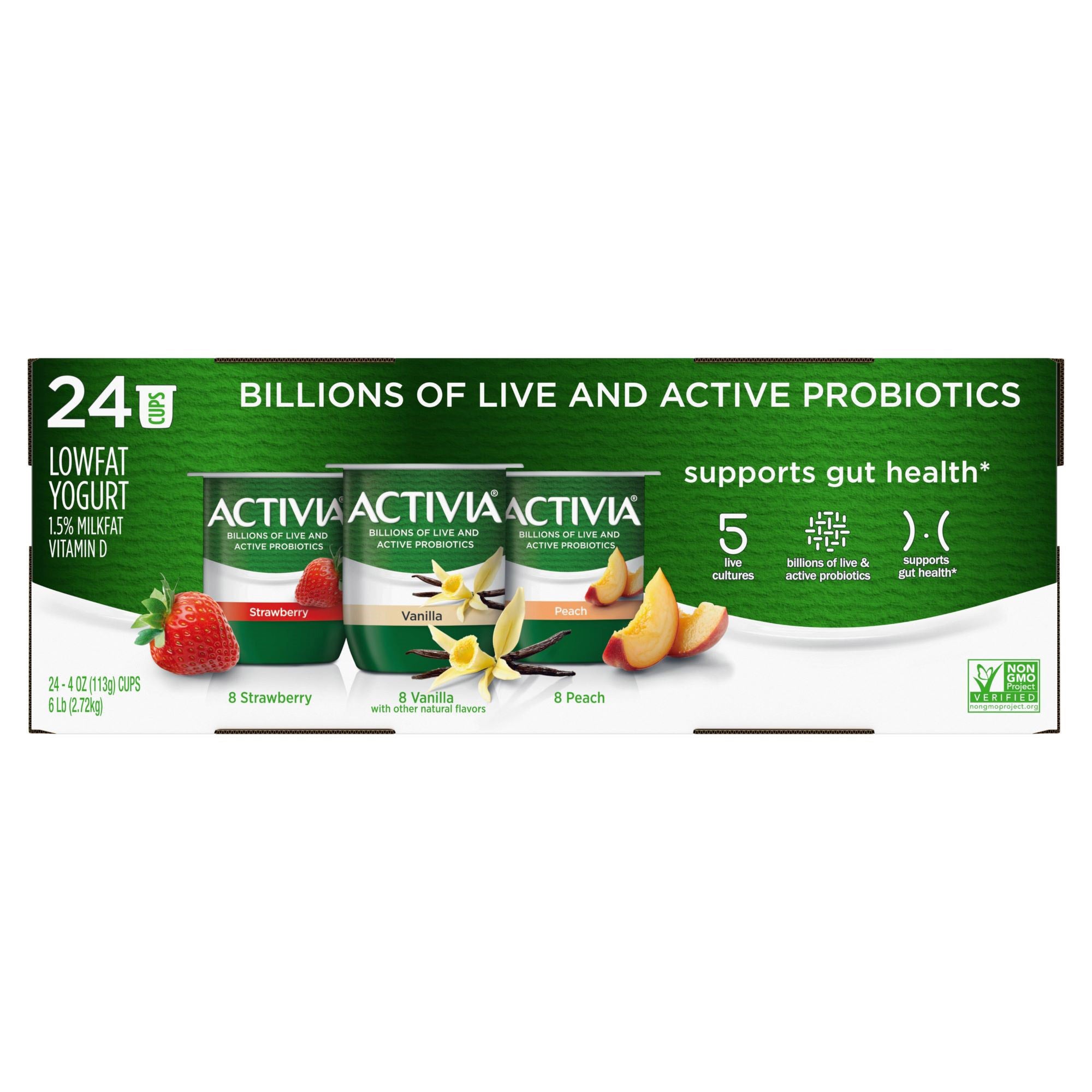 DANNON ACTIVIA VARIETY PACK 24/4 OZ - Image 1