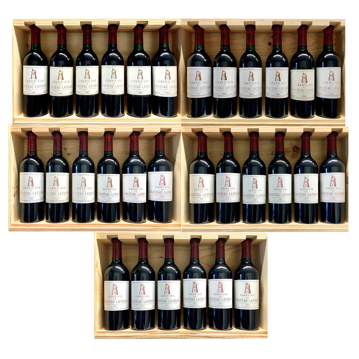 CH LATOUR 1985-2014 VERTICAL COLLECTOR SET 30 PACKS