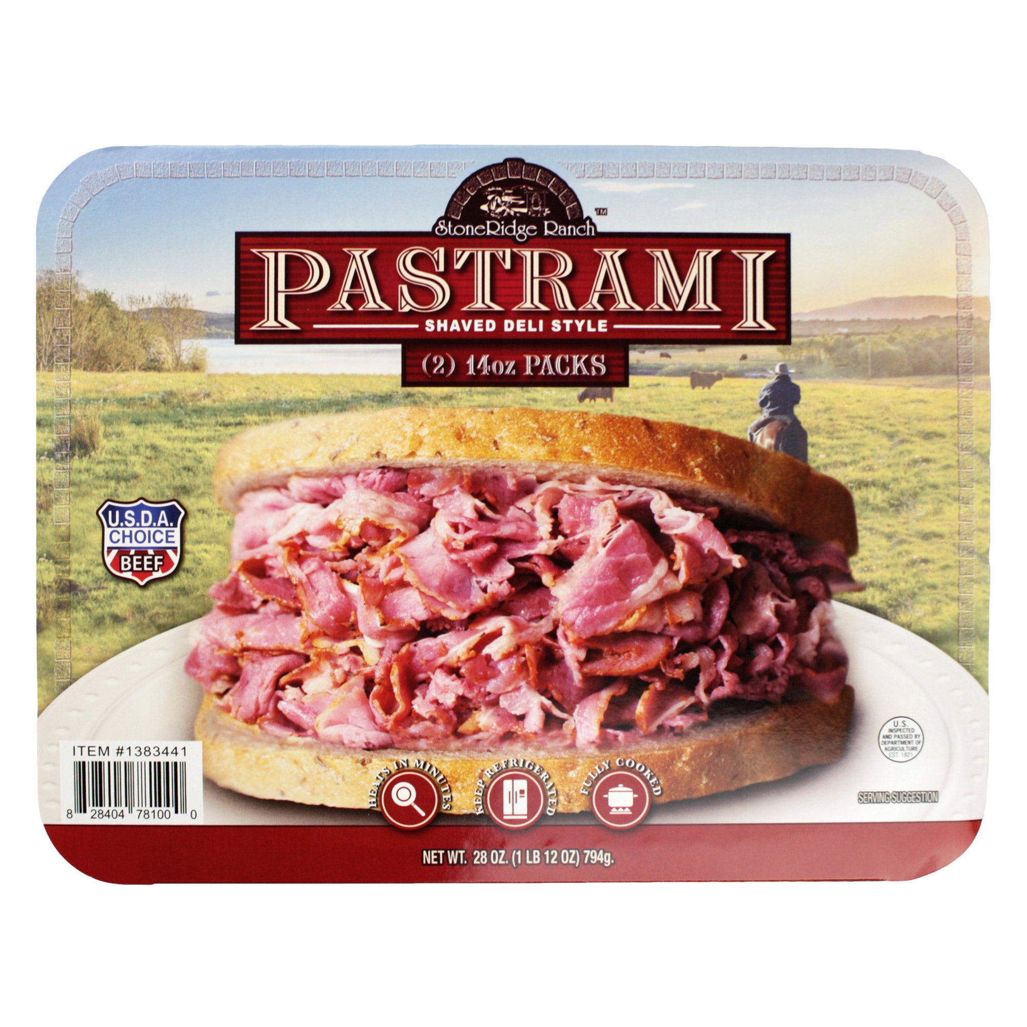 STONERIDGE RANCH SHAVED PASTRAMI 2 PACK 14 OUNCES EACH - Image 1