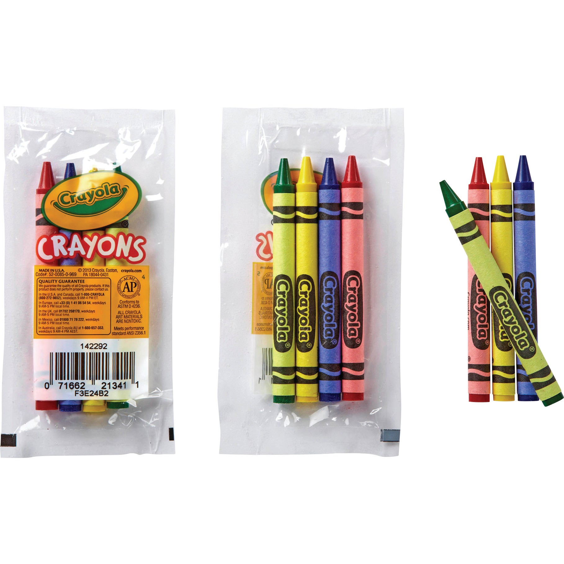CRAYOLA CRAYONS 4/PACK, 360 PACKS CYO520083 4 COLORS