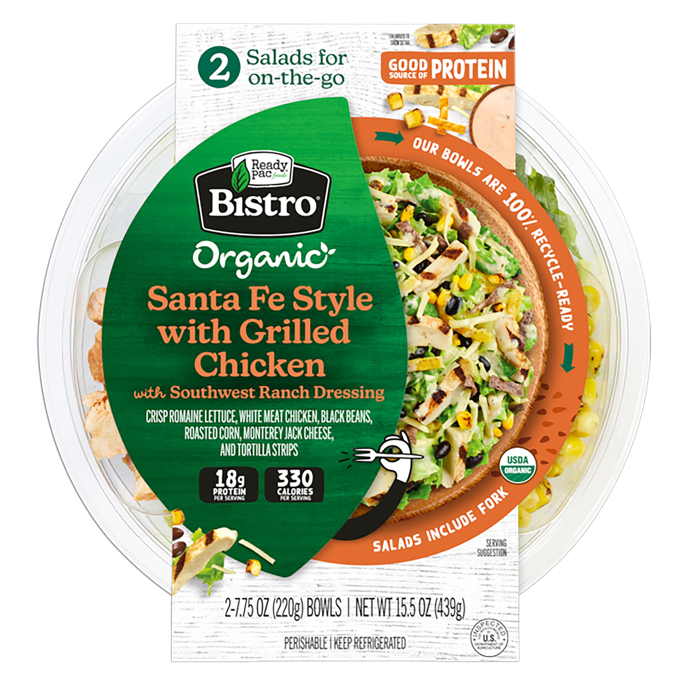 READY PAC ORG SANTA FE SALAD 2/7.75 OZ