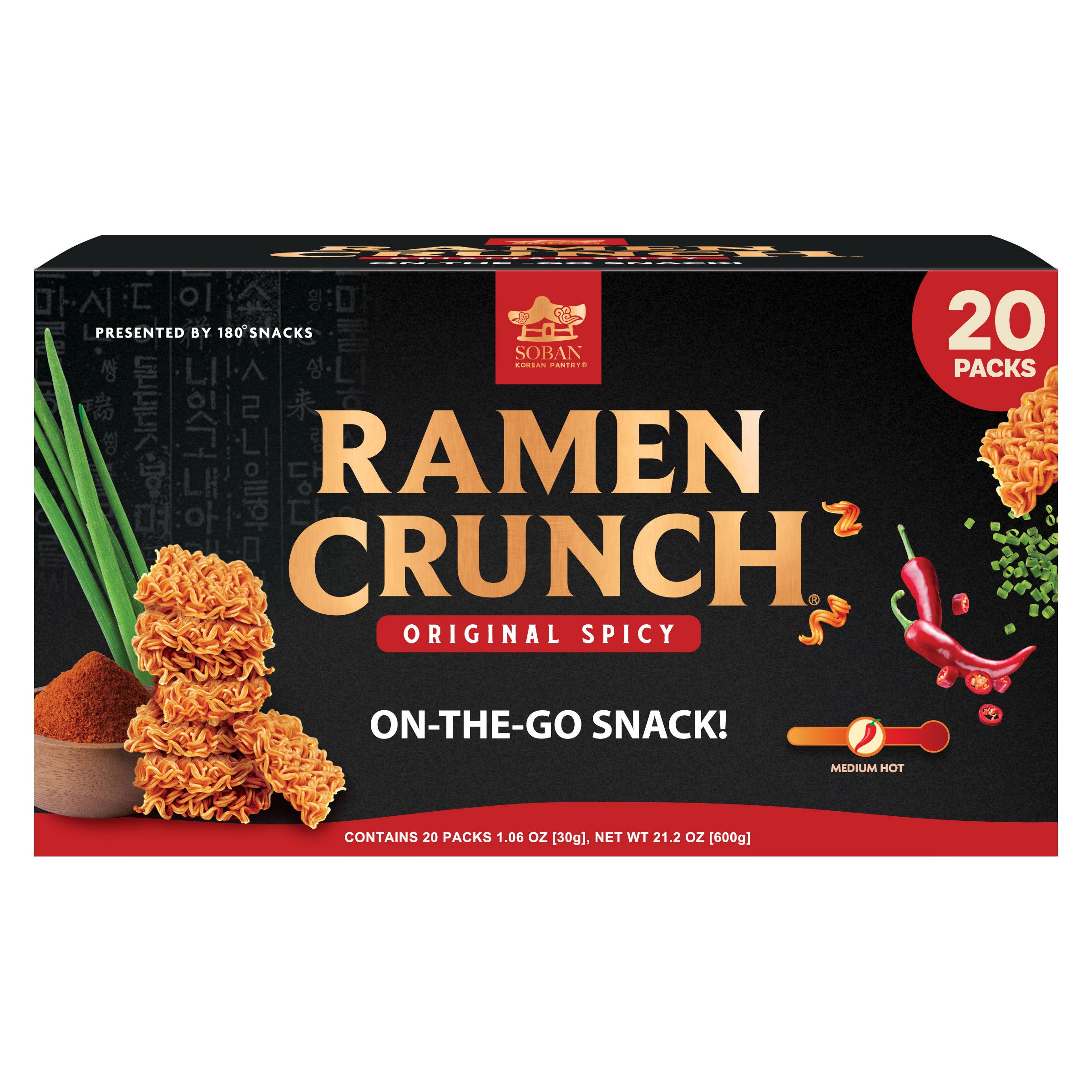 180 SNACKS RAMEN CRUNCH 20/1.06 OZ (1.32 LB) - Image 1