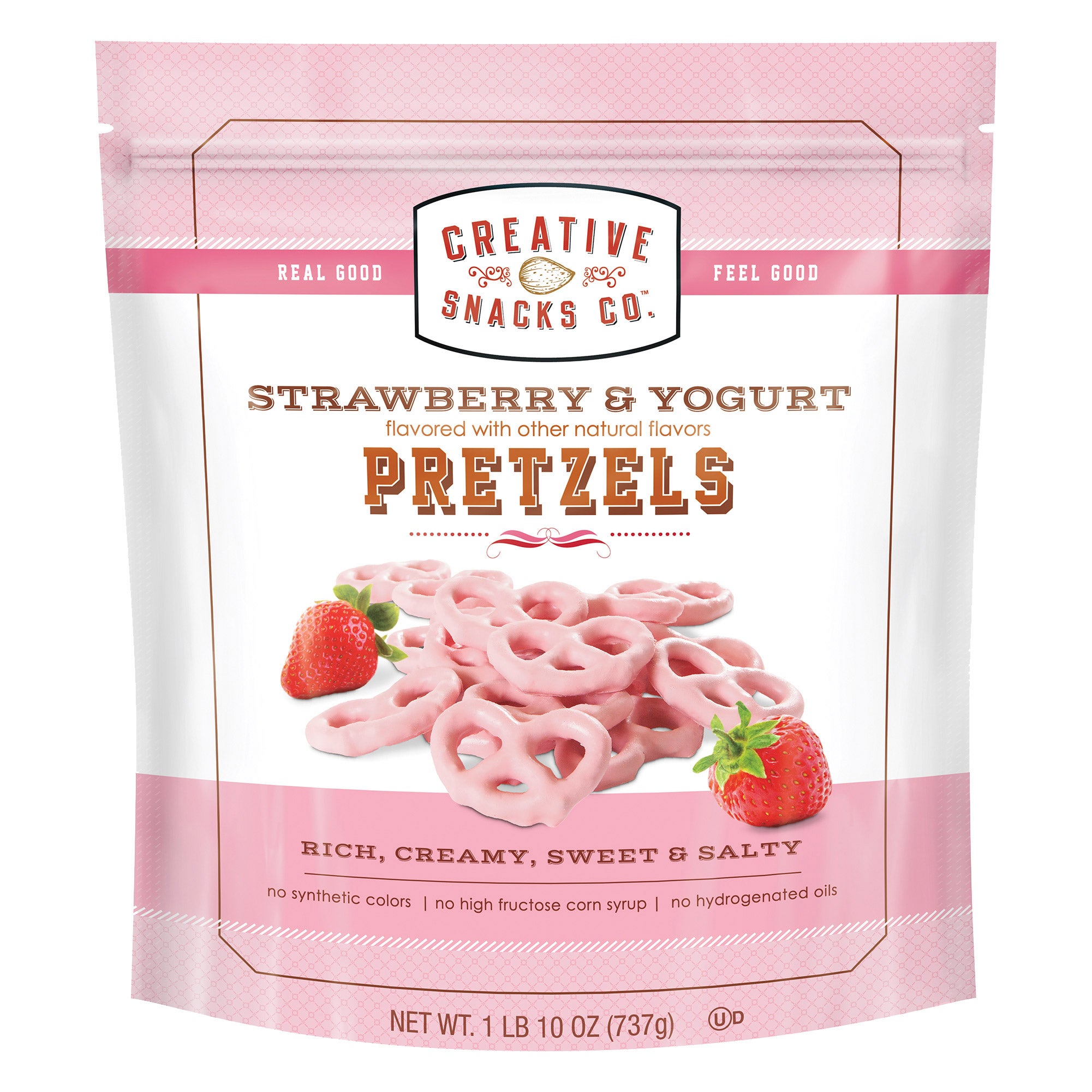 CREATIVE SNACKS STRAWBERRY PRETZELS 26 OZ (1.625 LBS) - Image 1