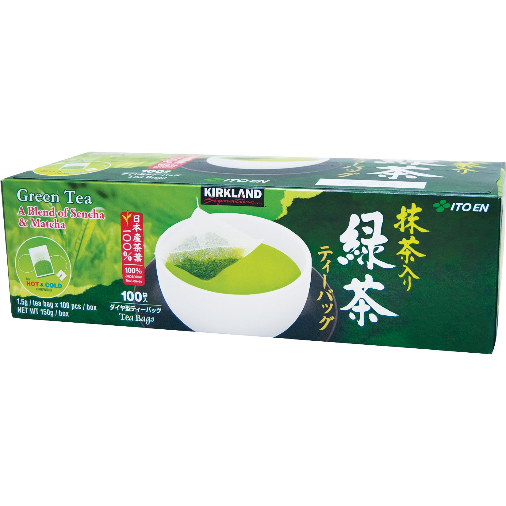KIRKLAND SIGNATURE JAPANESE GREEN TEA 100 COUNT BOX - Image 1