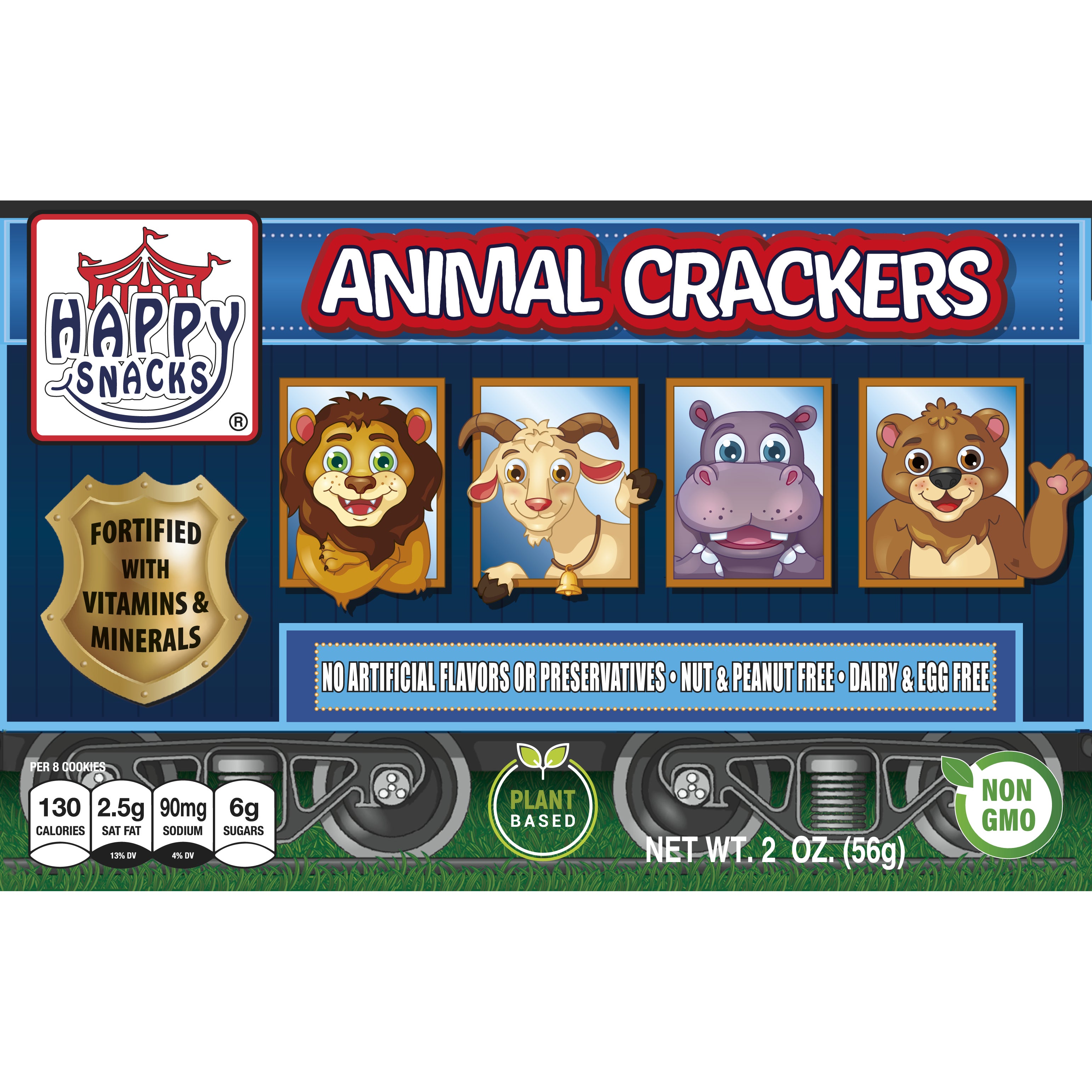 HAPPY SNACKS ANIMAL CRACKERS 12/2 OZ