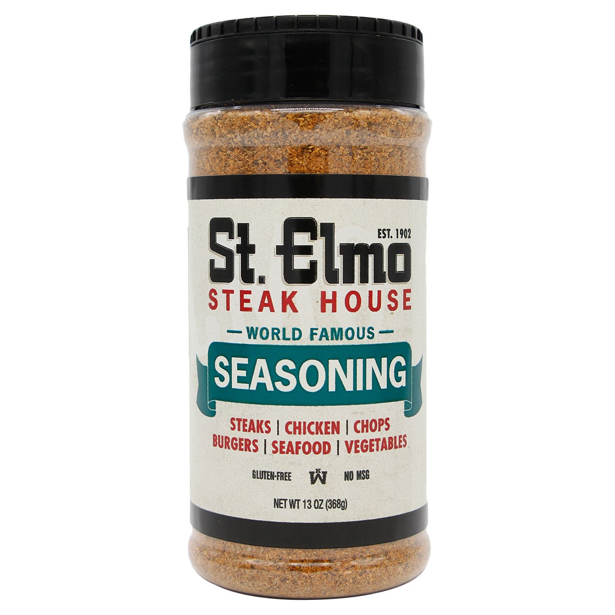 ST. ELMO STEAKHOUSE SEASONING 13 OUNCE BOTTLE