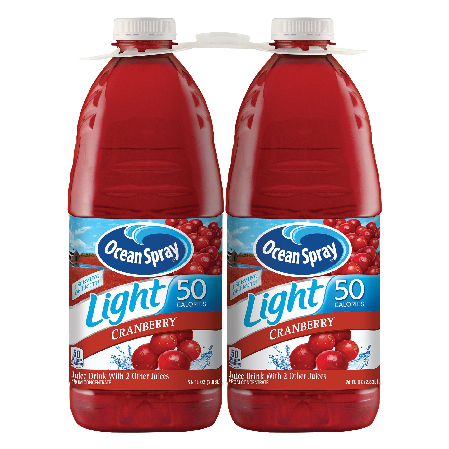 OCEAN SPRAY LIGHT CRANBERRY JUICE COCKTAIL 2/96 OZ